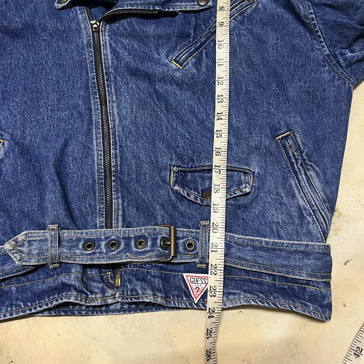 Guess Vintage Guess Big Logo Double Collar Denim Jacket Size US XL / EU 56 / 4 - 13 Thumbnail