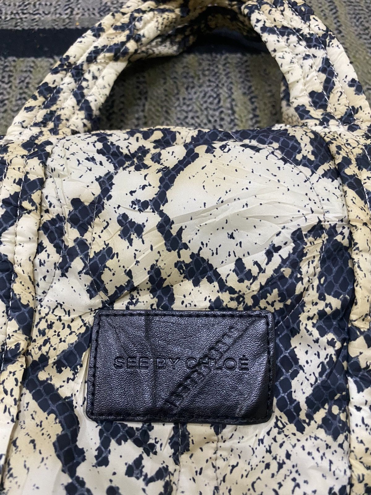 See By Chloe Bag Pu Snake Finish Tote Bag
