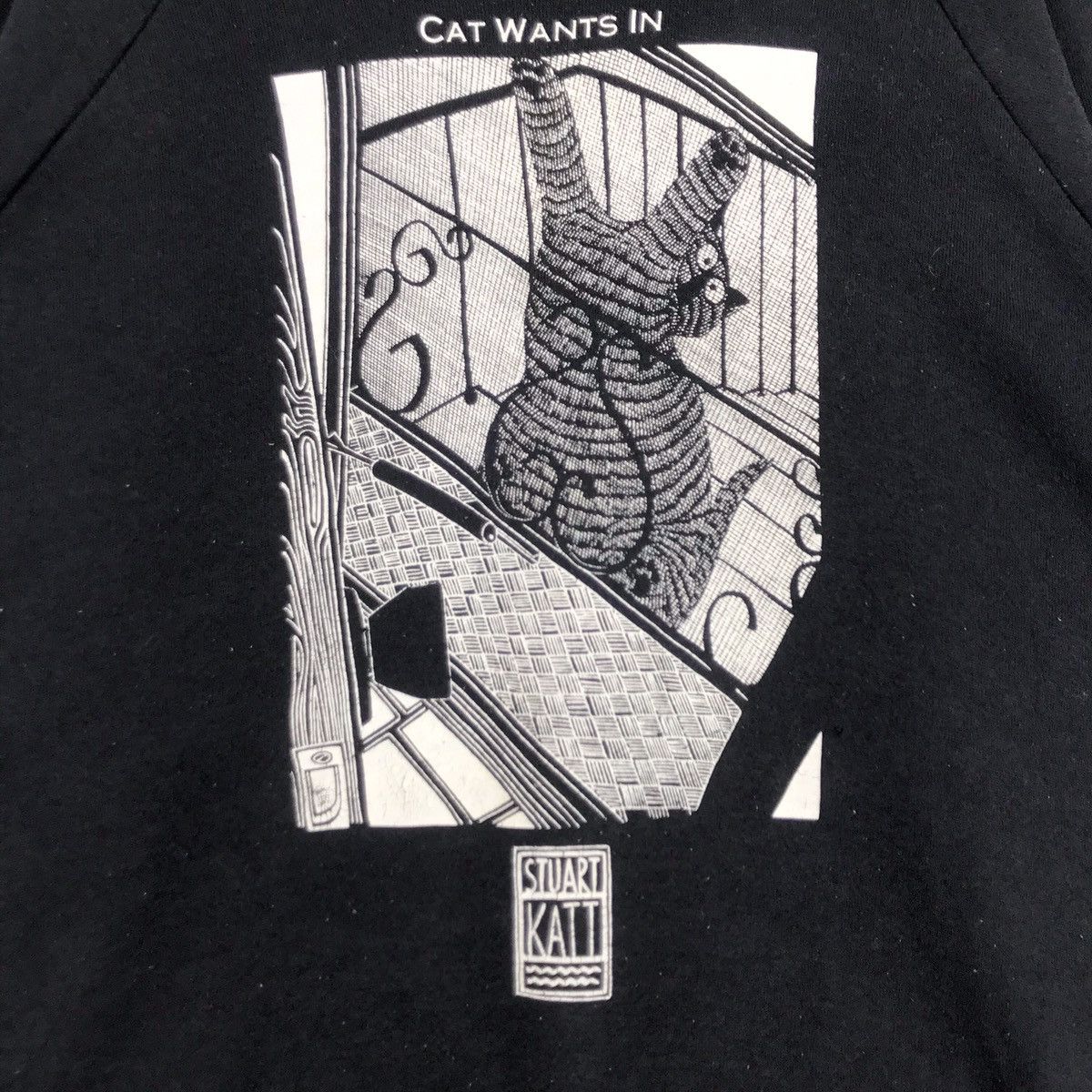 Art Comes First × Cartoon Network × Vintage 80’s Cat Wants In By Stuart Katt Sweatshirts Size US L / EU 52-54 / 3 - 9 Thumbnail