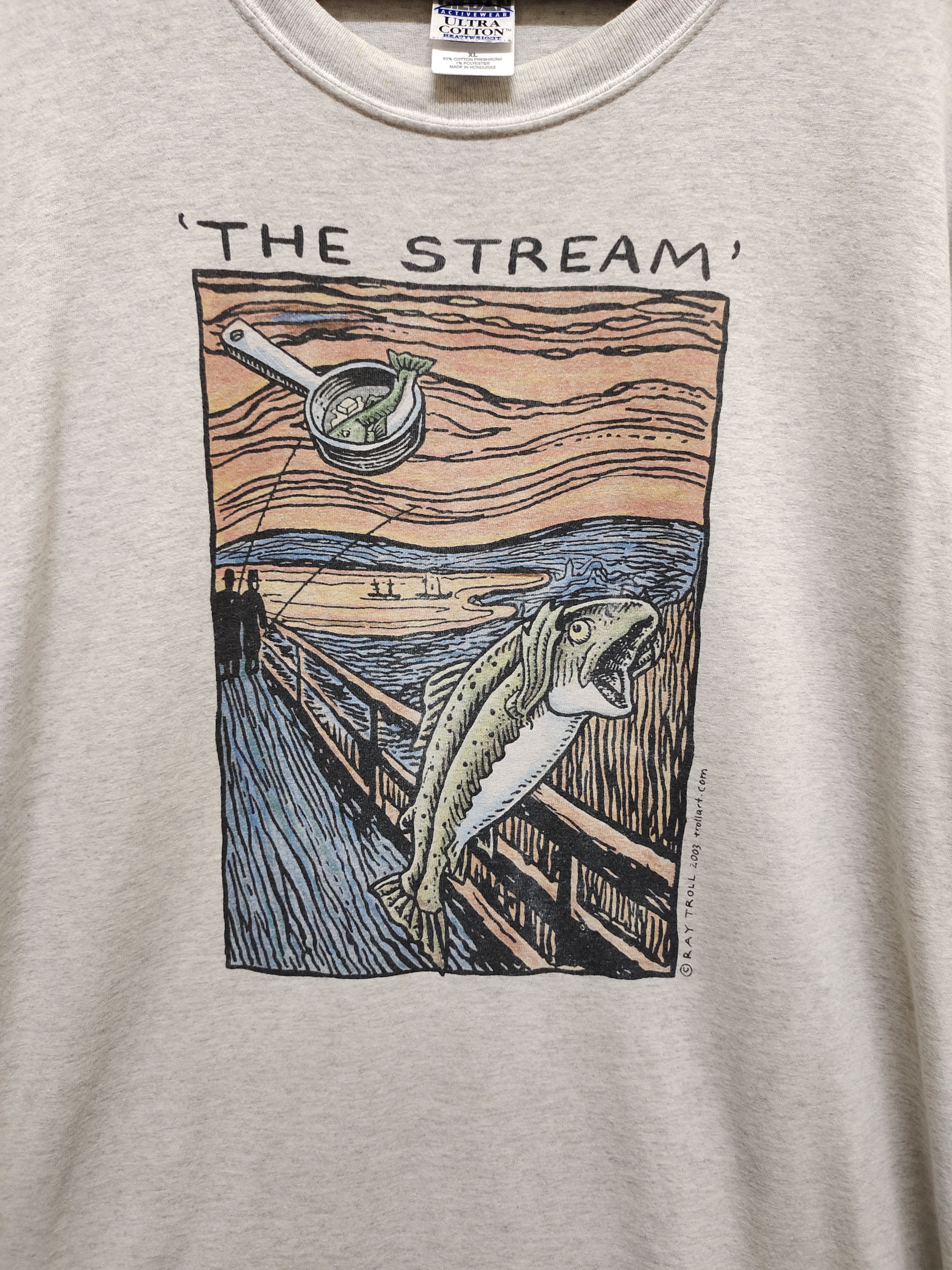 Art Comes First Vintage 00s Ray Stroll 'The Stream' The Scream Parody Tee Size US XL / EU 56 / 4 - 2 Thumbnail