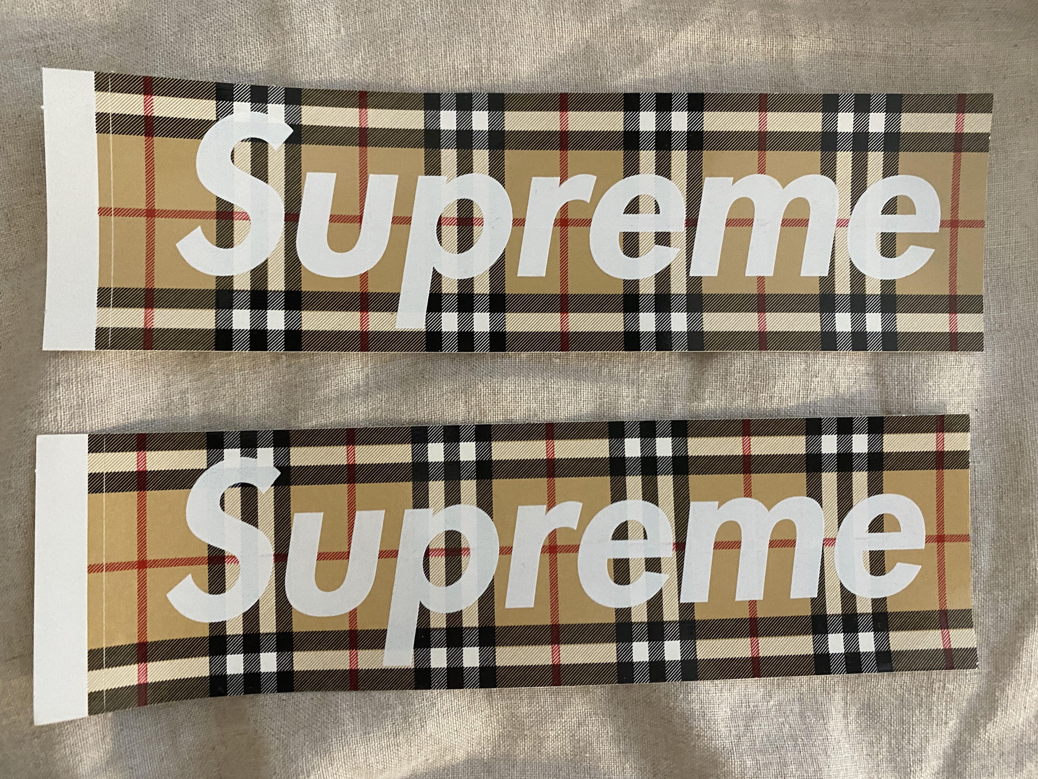 Supreme Burberry factory Box Logo Stickers Set