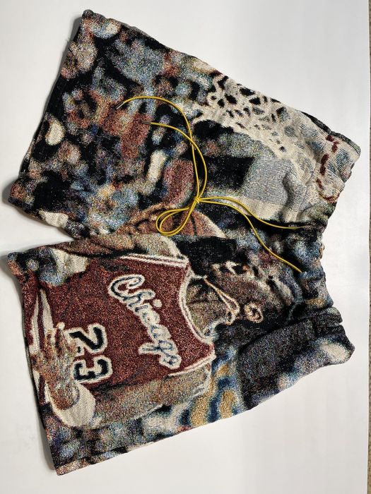 Custom Michael Jordan tapestry woven shorts large Grailed