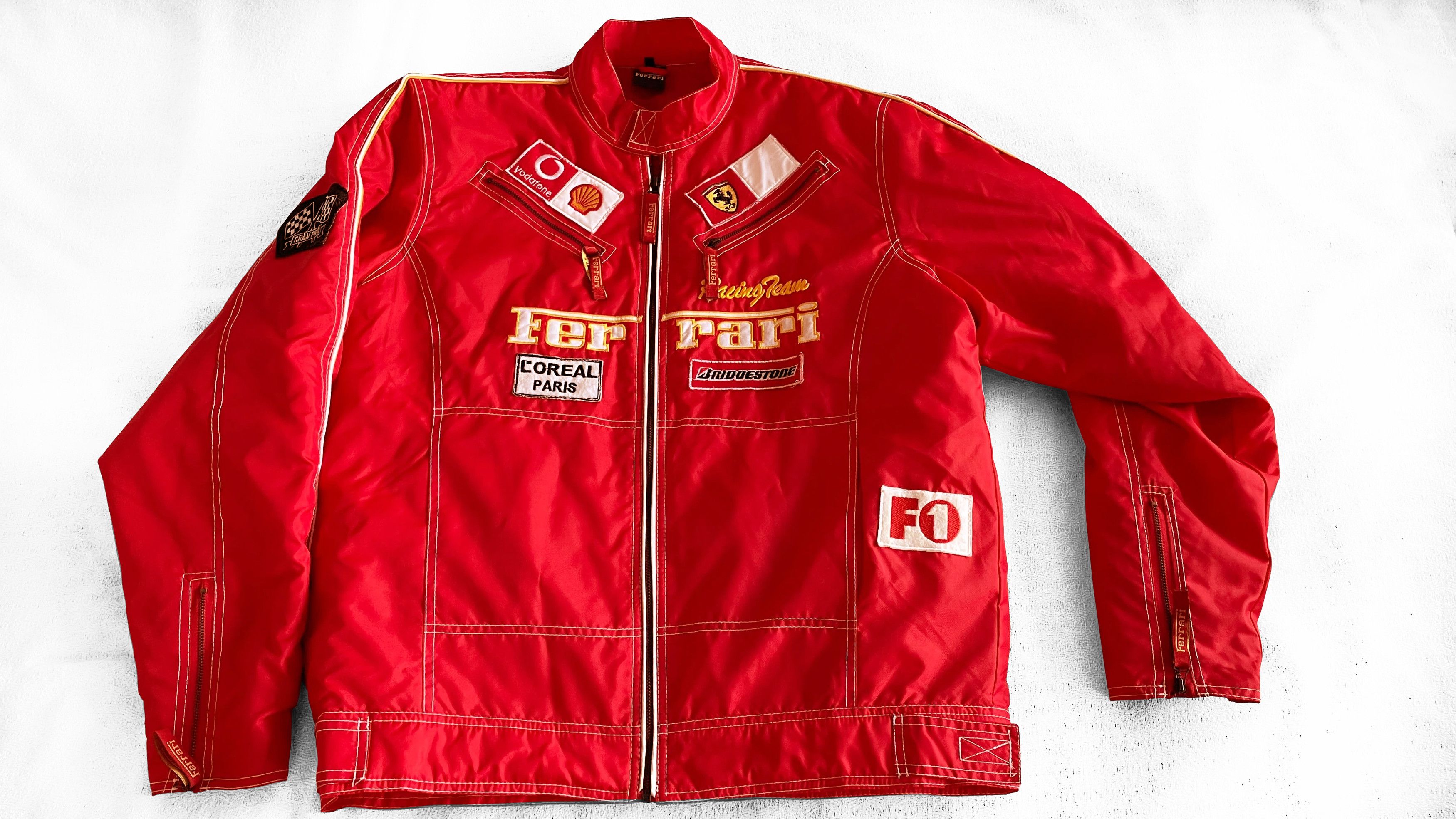 Vintage Ferrari F1 Bridgestone OMP Racing Bomber Jacket | Grailed