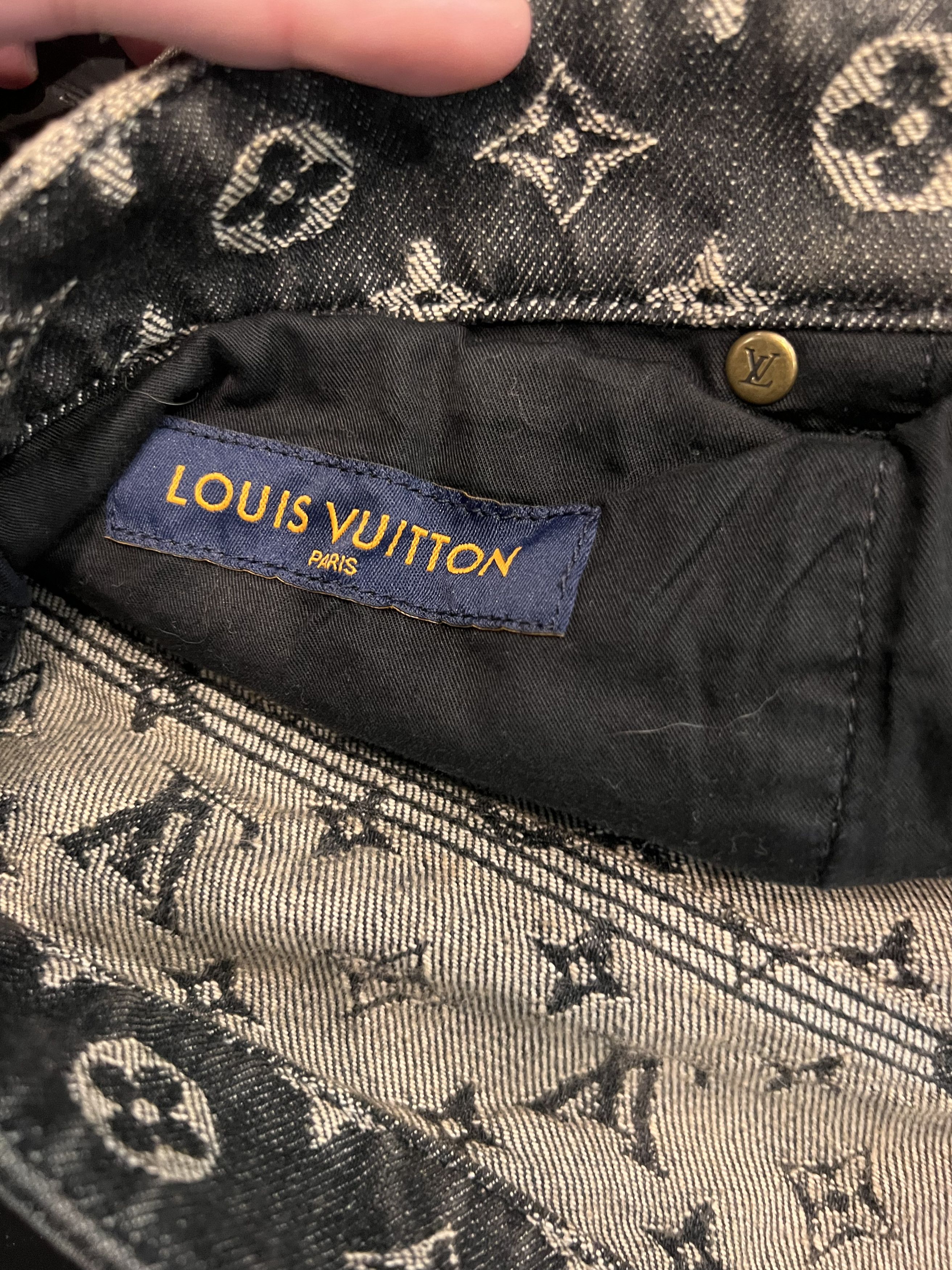 Shop Louis Vuitton Louis Vuitton LV GRAFFITI DENIM PANTS by Bellaris
