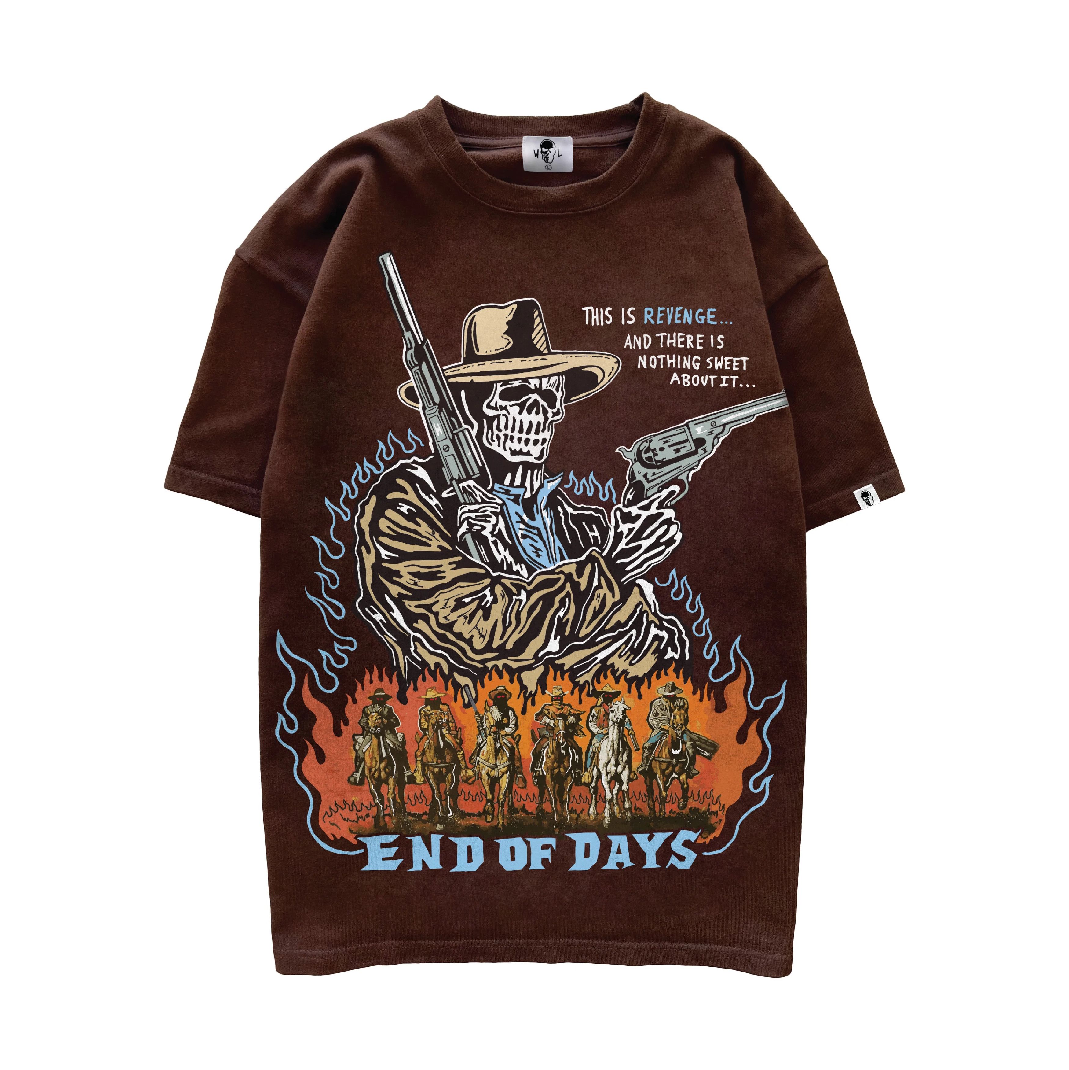 Warren Lotas Revenge Cowboy Alt Brown T-Shirt Medium buy