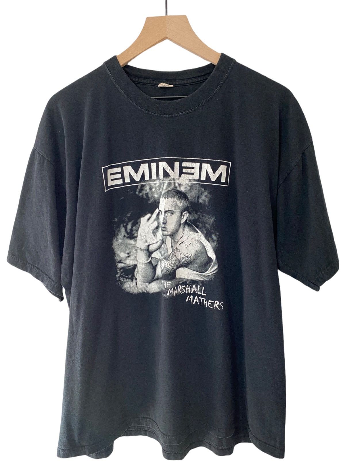 T-Shirt Eminem Donna Marshall Mathers 2, Modello Boyfriend, Manica Corta, Taglia XX-Large, Nero