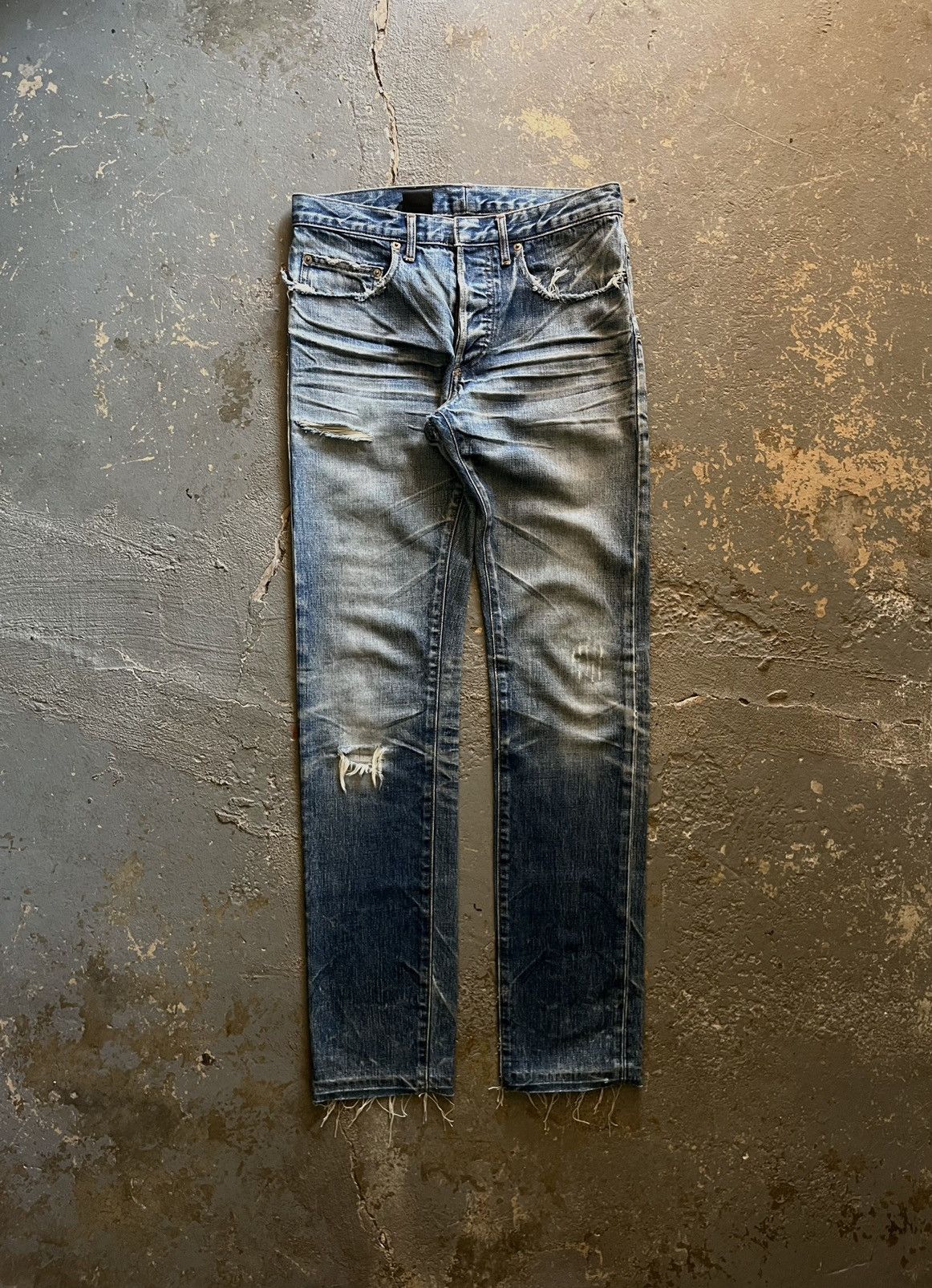 Dior AW03 “Luster” Clawmark Distressed Jeans | Grailed