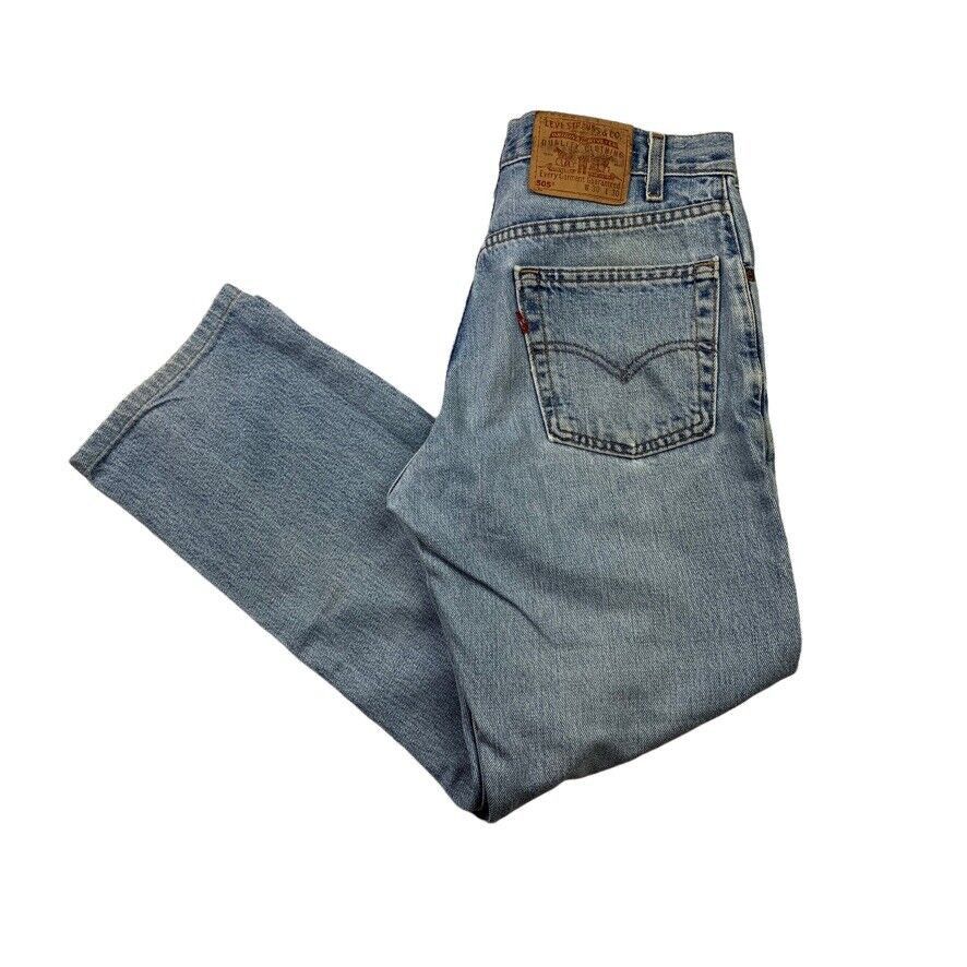 Levi's Levi’s 505 Regular Fit Straight Leg Jeans Light Wash USA Size US 30 / EU 46 - 1 Thumbnail