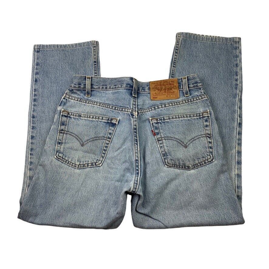 Levi's Levi’s 505 Regular Fit Straight Leg Jeans Light Wash USA Size US 30 / EU 46 - 3 Thumbnail