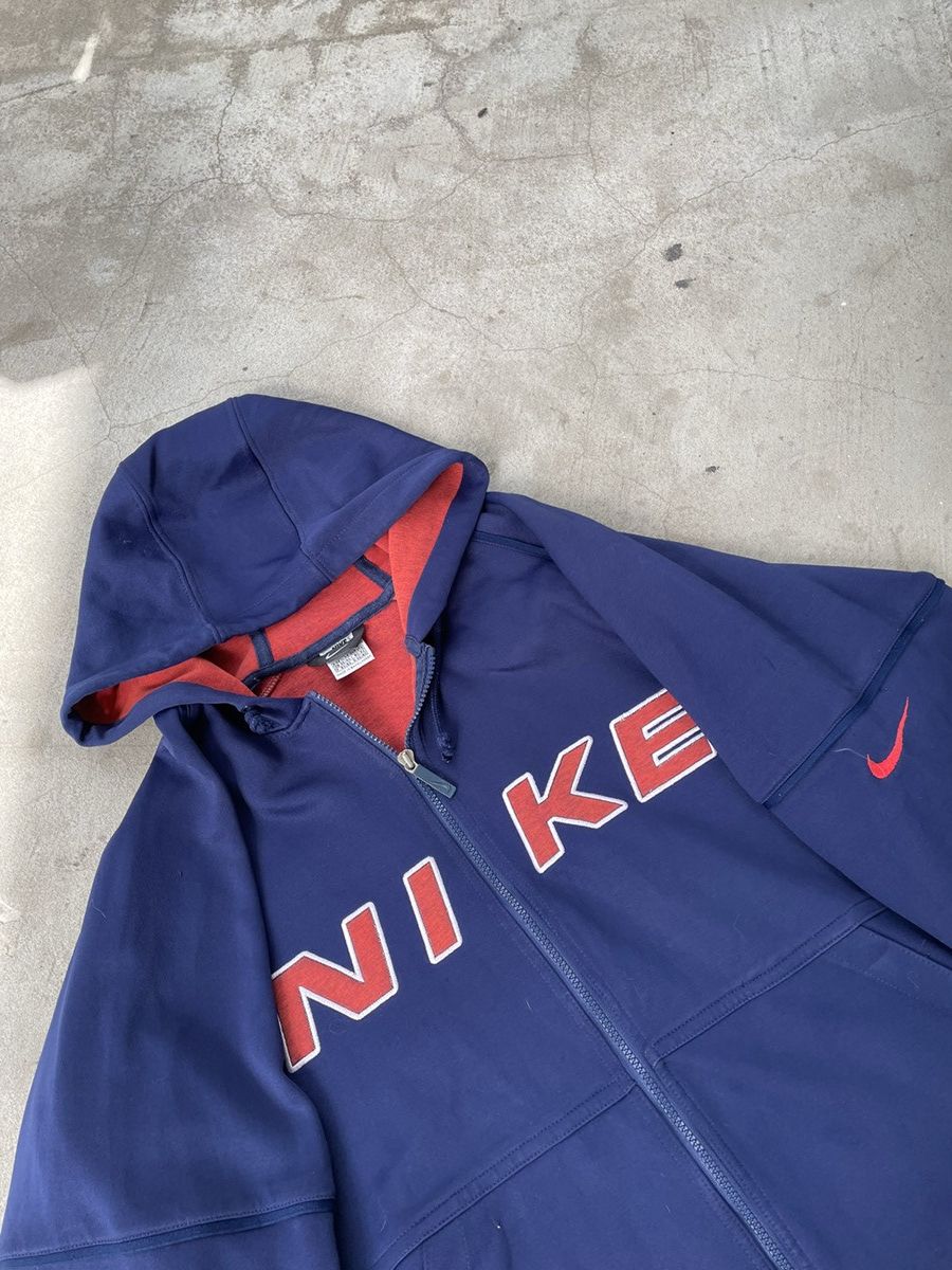 Nike × Vintage Vintage Nike spellout zip up hoodie Size US L / EU 52-54 / 3 - 2 Thumbnail