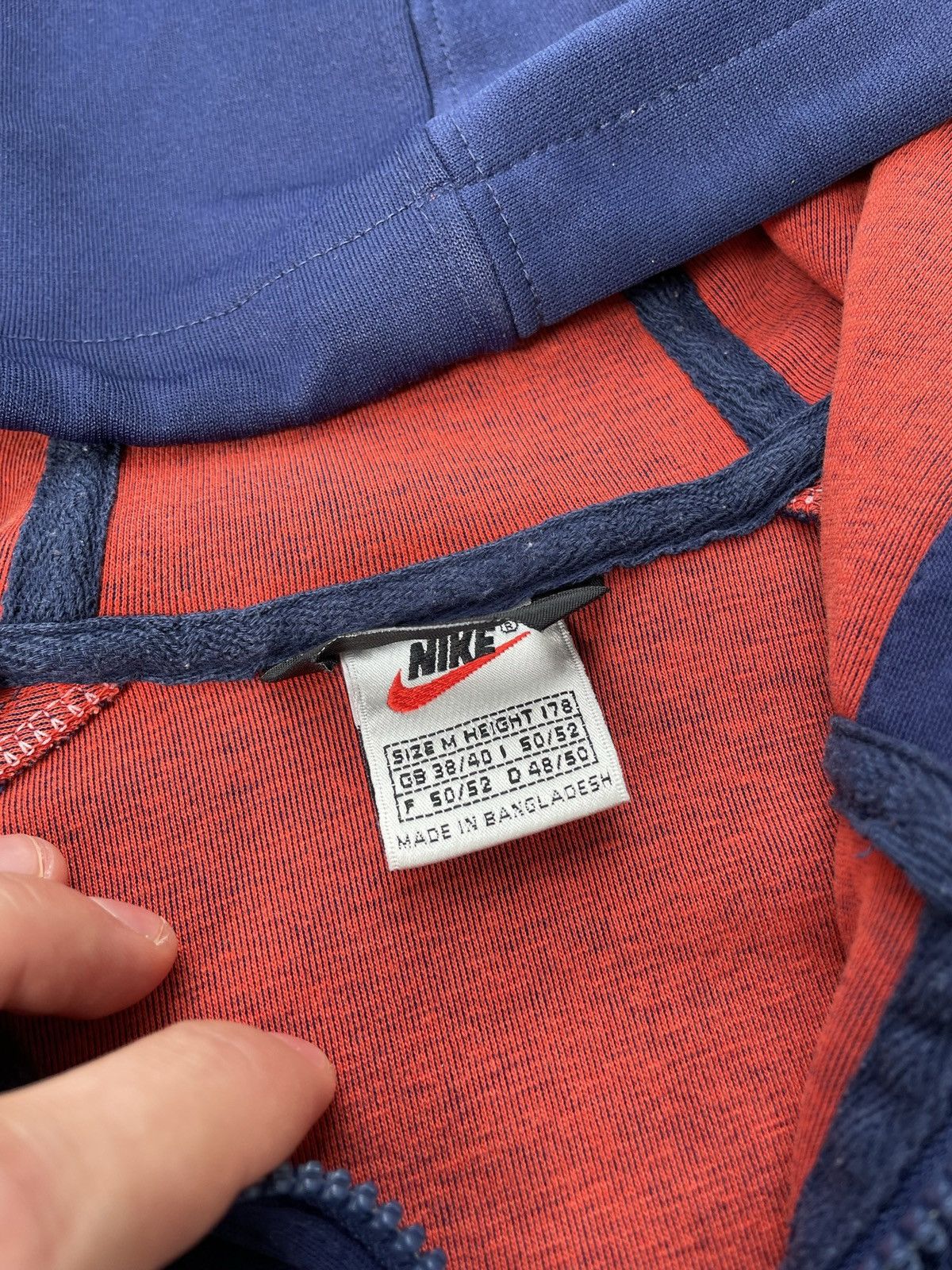 Nike × Vintage Vintage Nike spellout zip up hoodie Size US L / EU 52-54 / 3 - 4 Thumbnail