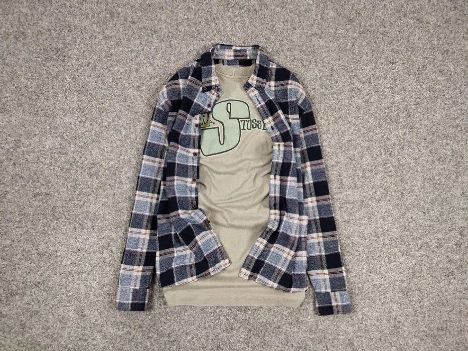 Flannel Vintage Flannel Shirt Travis Scott Style Streetwear Hype Size US XL / EU 56 / 4 - 1 Thumbnail