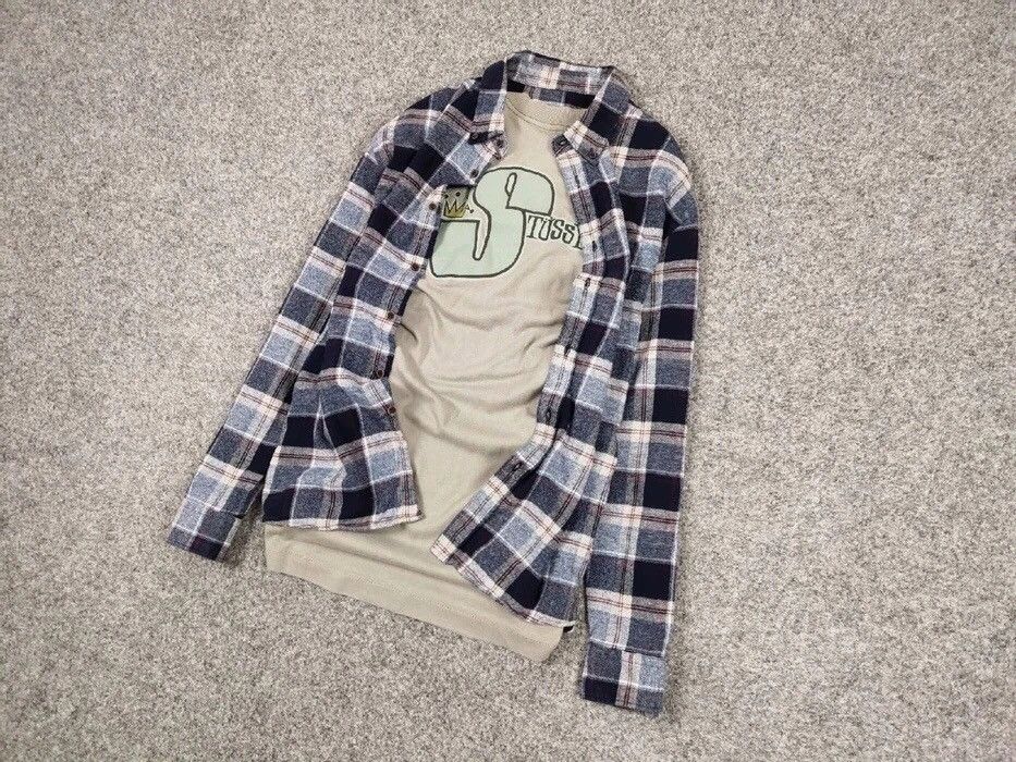 Flannel Vintage Flannel Shirt Travis Scott Style Streetwear Hype Size US XL / EU 56 / 4 - 3 Thumbnail