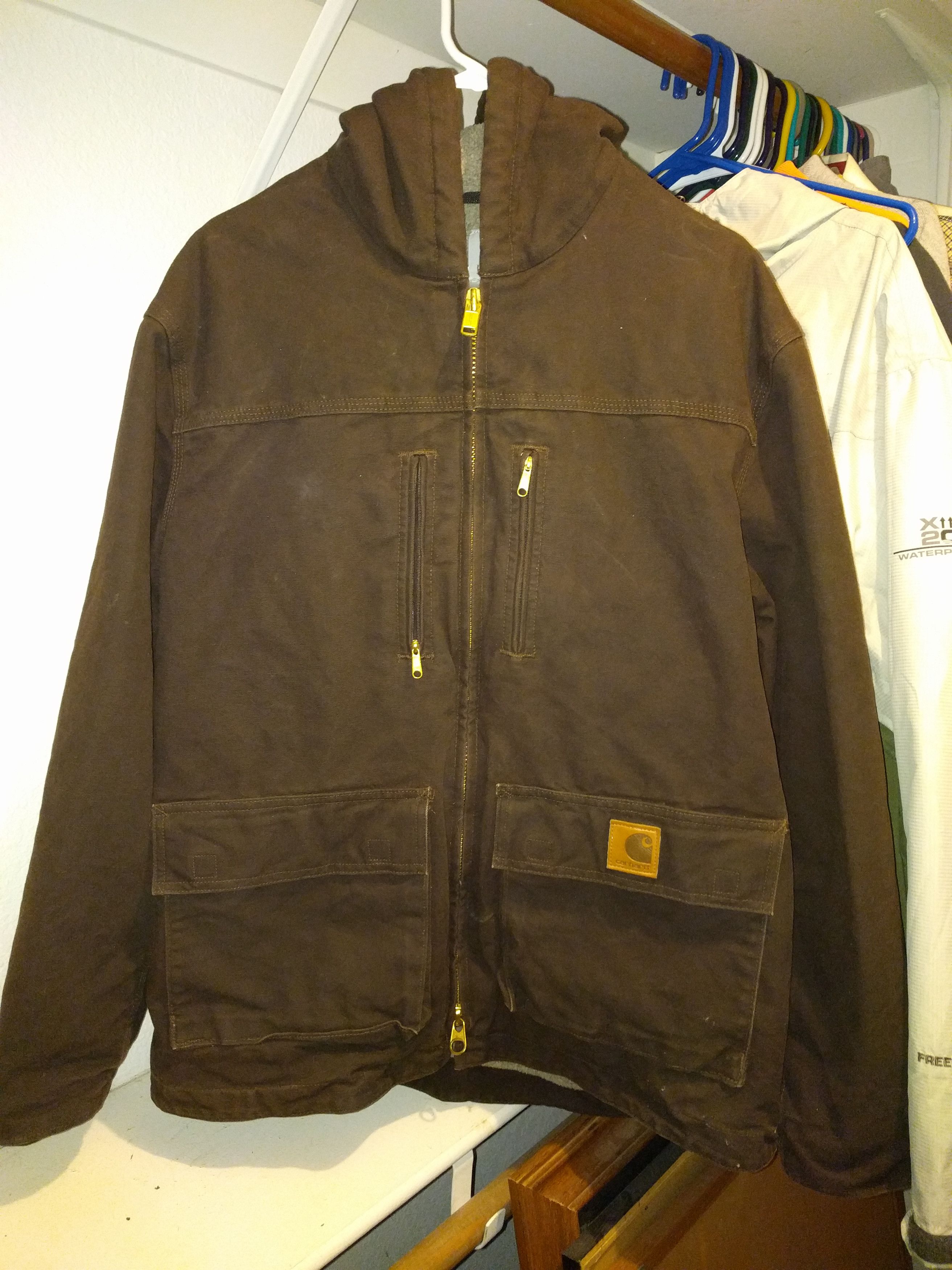 Carhartt Jackson Coat Sherpa Lined Sandstone C95-DKB | Grailed