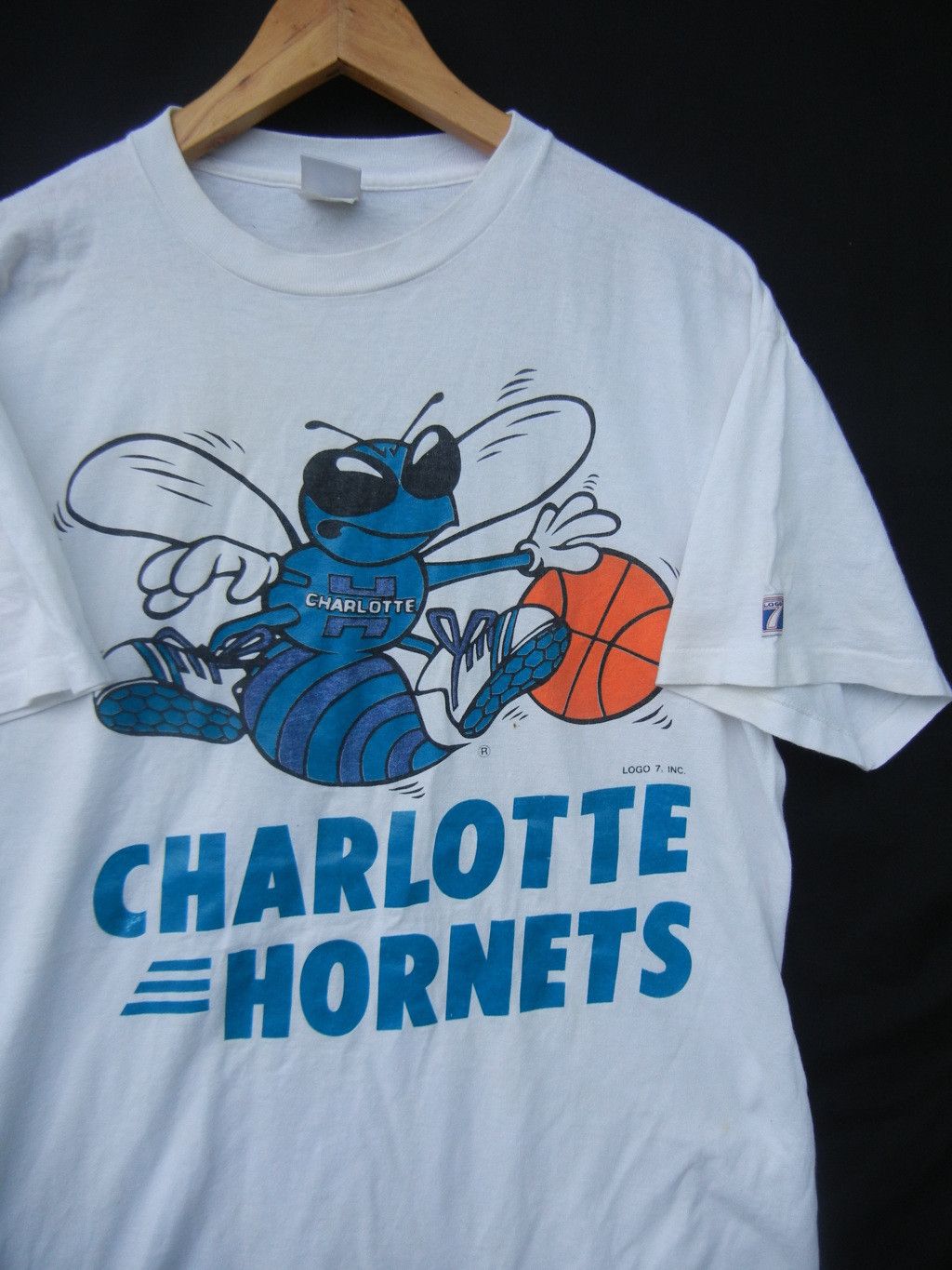 Logo 7 Charlotte Hornet Basketball NBA Champion Sz Large
