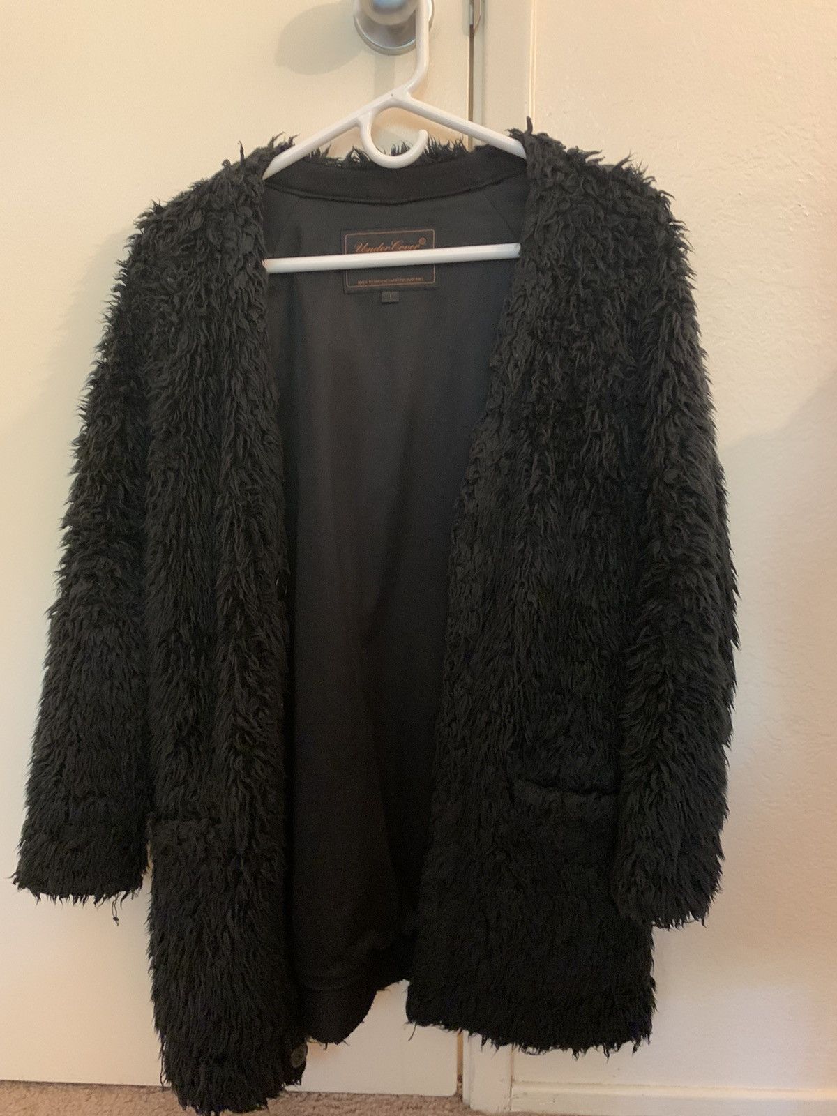 image of Undercover Aw 2007-2008 Fur Cardigan in Black, Men's (Size Small)