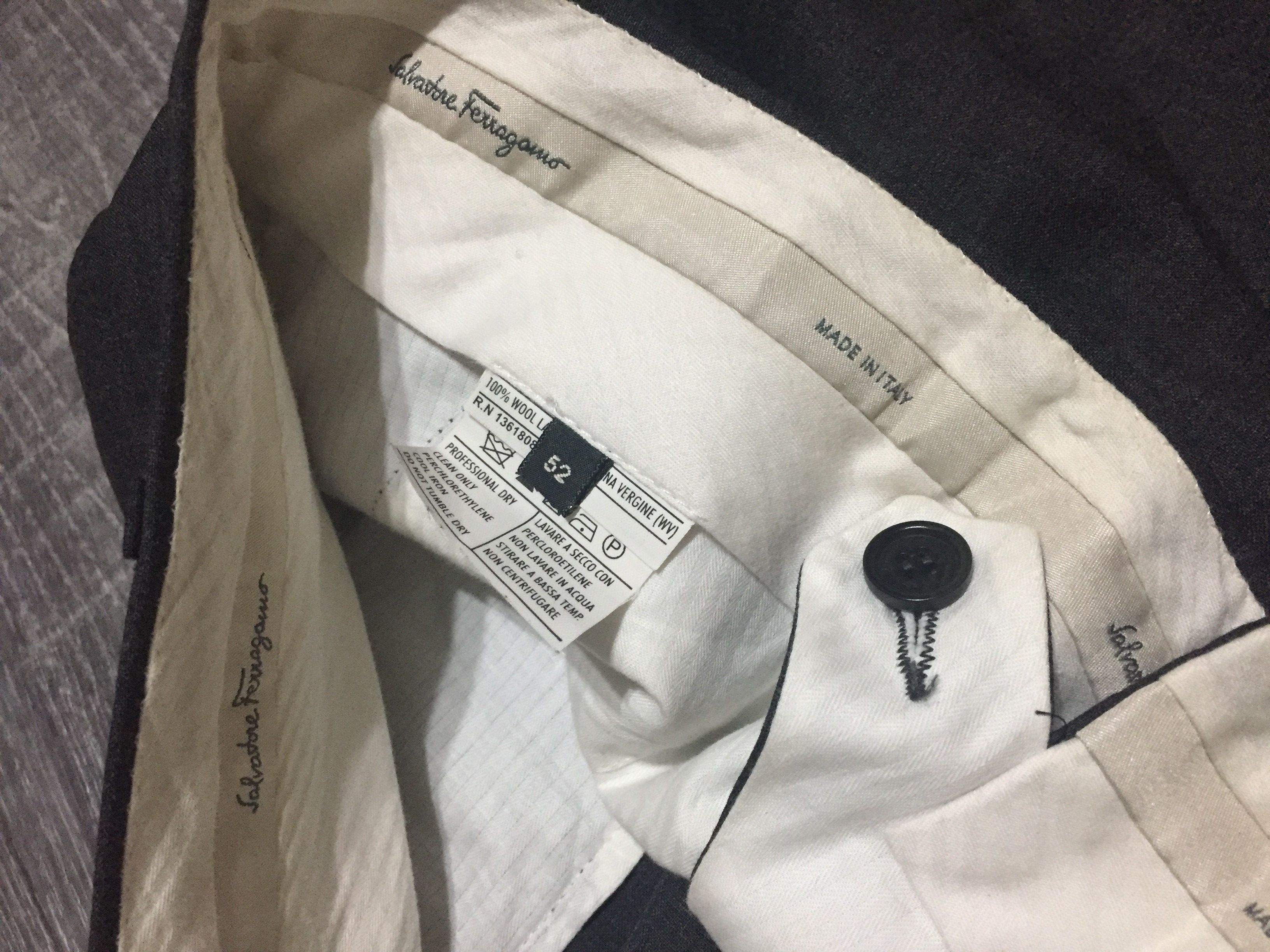 Salvatore Ferragamo Salvatore Ferragamo Formal Classic Wool Pants Trousers Size 52R - 7 Thumbnail