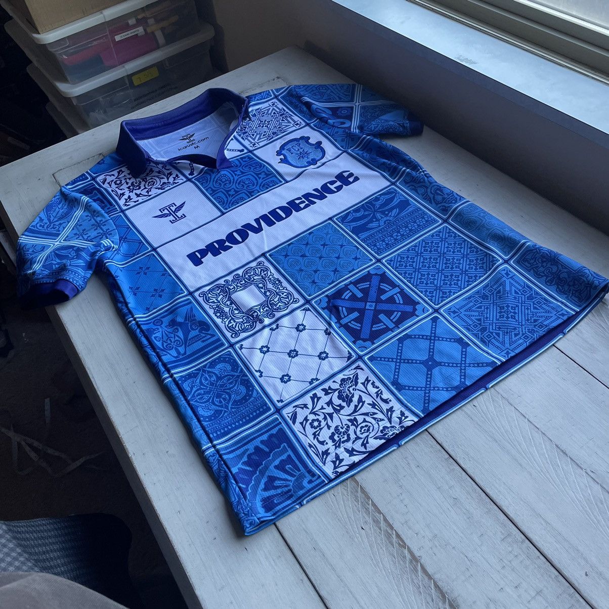 Indigo icarus football fc providence rhode island mosaic tile polo Size US M / EU 48-50 / 2 - 6 Thumbnail