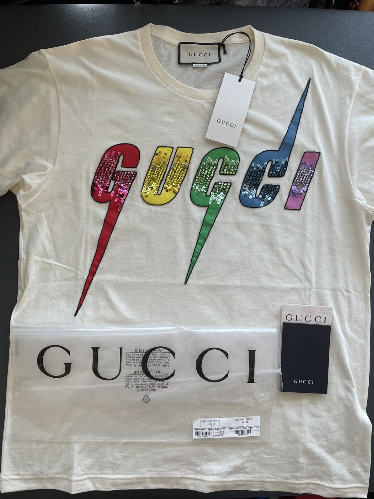 Gucci Extremely Rare Super Runway Gucci Logo Tee Size US L / EU 52-54 / 3 - 2 Thumbnail
