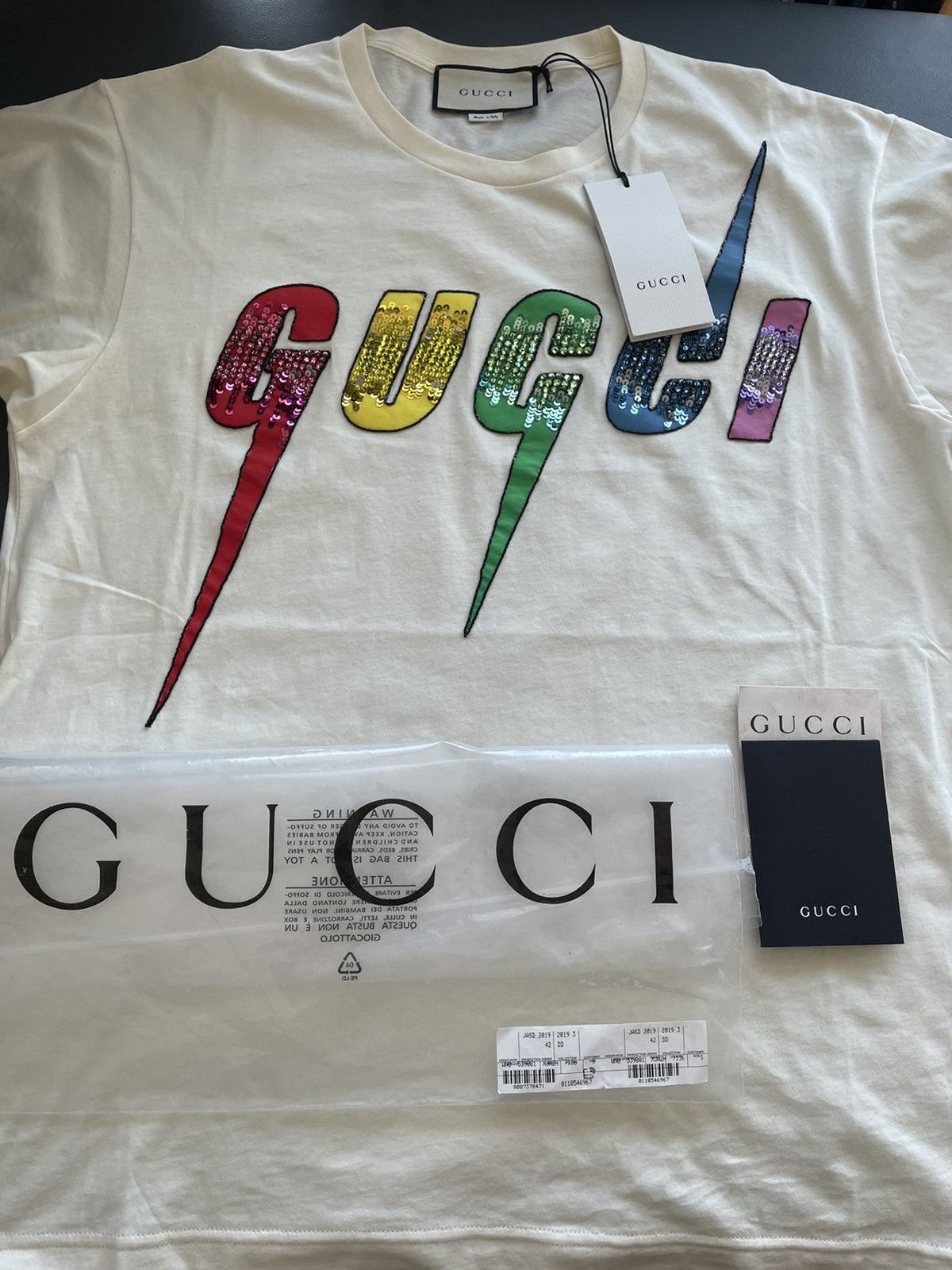 Gucci Extremely Rare Super Runway Gucci Logo Tee Size US L / EU 52-54 / 3 - 8 Thumbnail