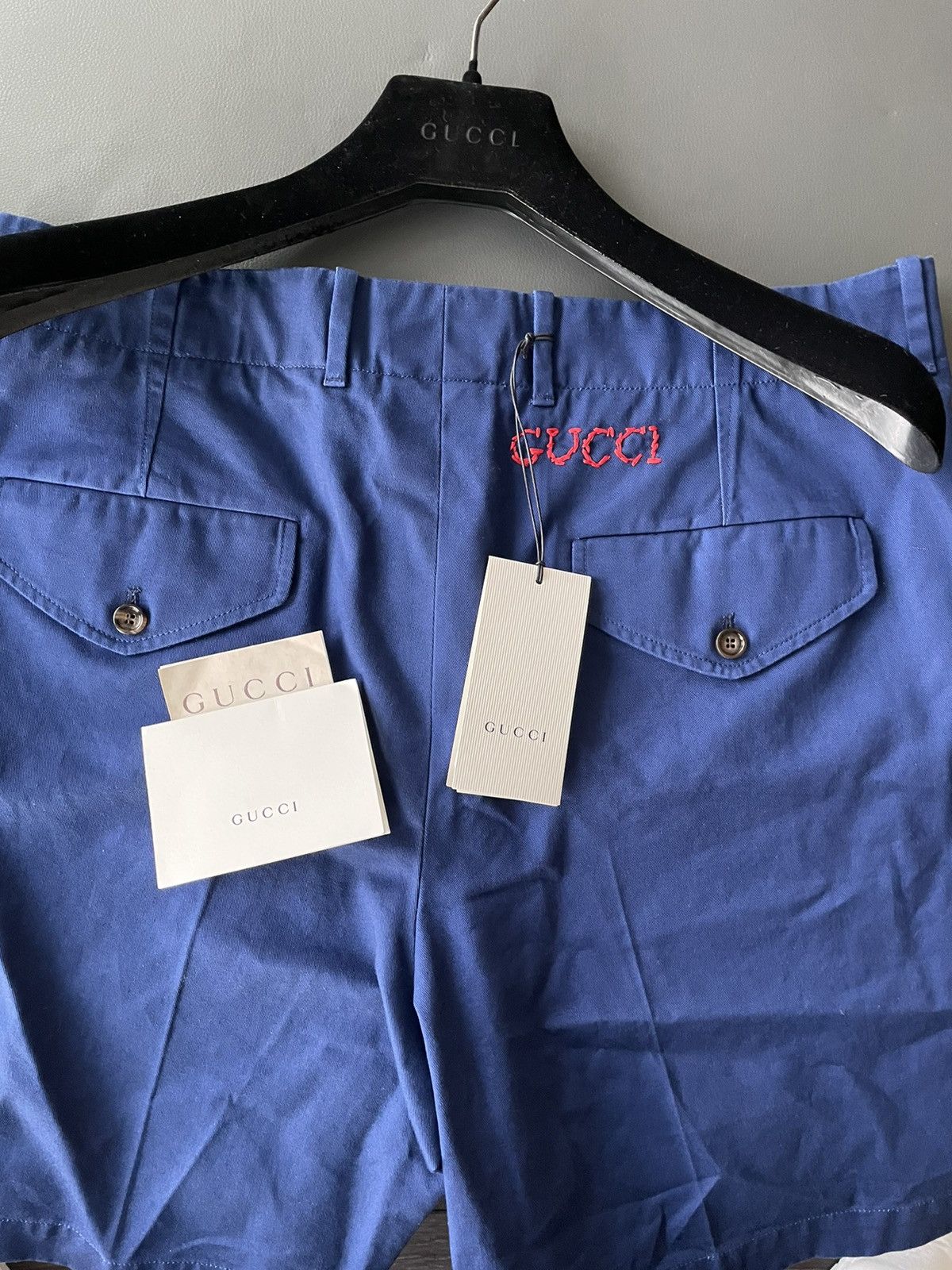 Gucci Rare Brand New Super Runway Gucci Logo Military Shorts Size US 34 / EU 50 - 21 Thumbnail
