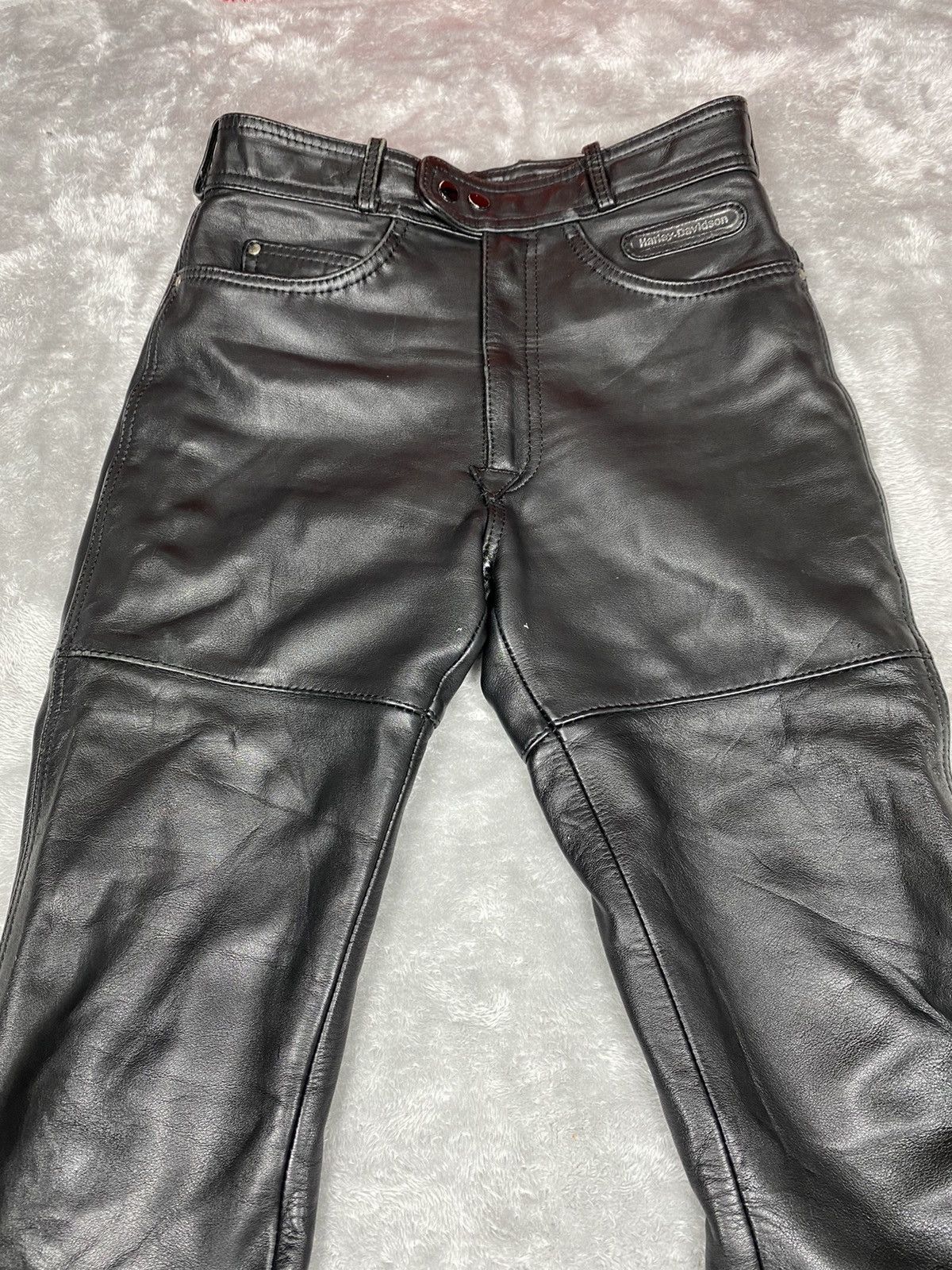 Harley Davidson Vintage Harley Davidson Leather Pants. S0191 Size US 29 - 3 Thumbnail