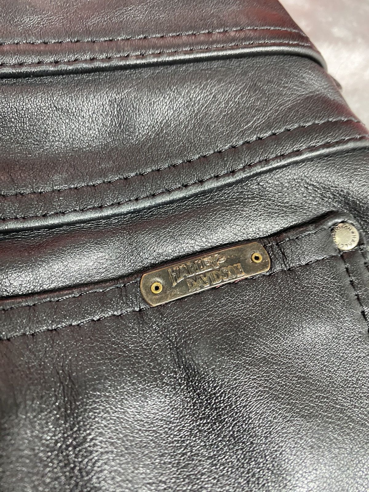 Harley Davidson Vintage Harley Davidson Leather Pants. S0191 Size US 29 - 14 Thumbnail