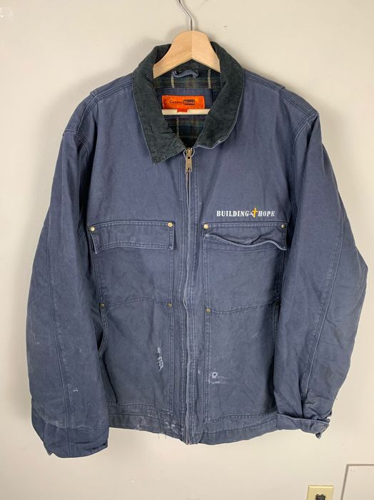 Vintage Vintage Building Hope Navy Work Jacket | Grailed