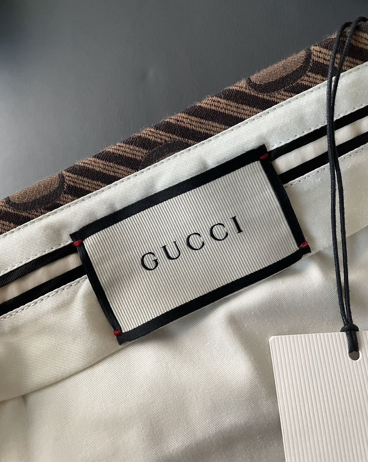Gucci Rare $3k Super Runway Gucci Diagonal Silk Monogram Pant Size US 32 / EU 48 - 3 Thumbnail