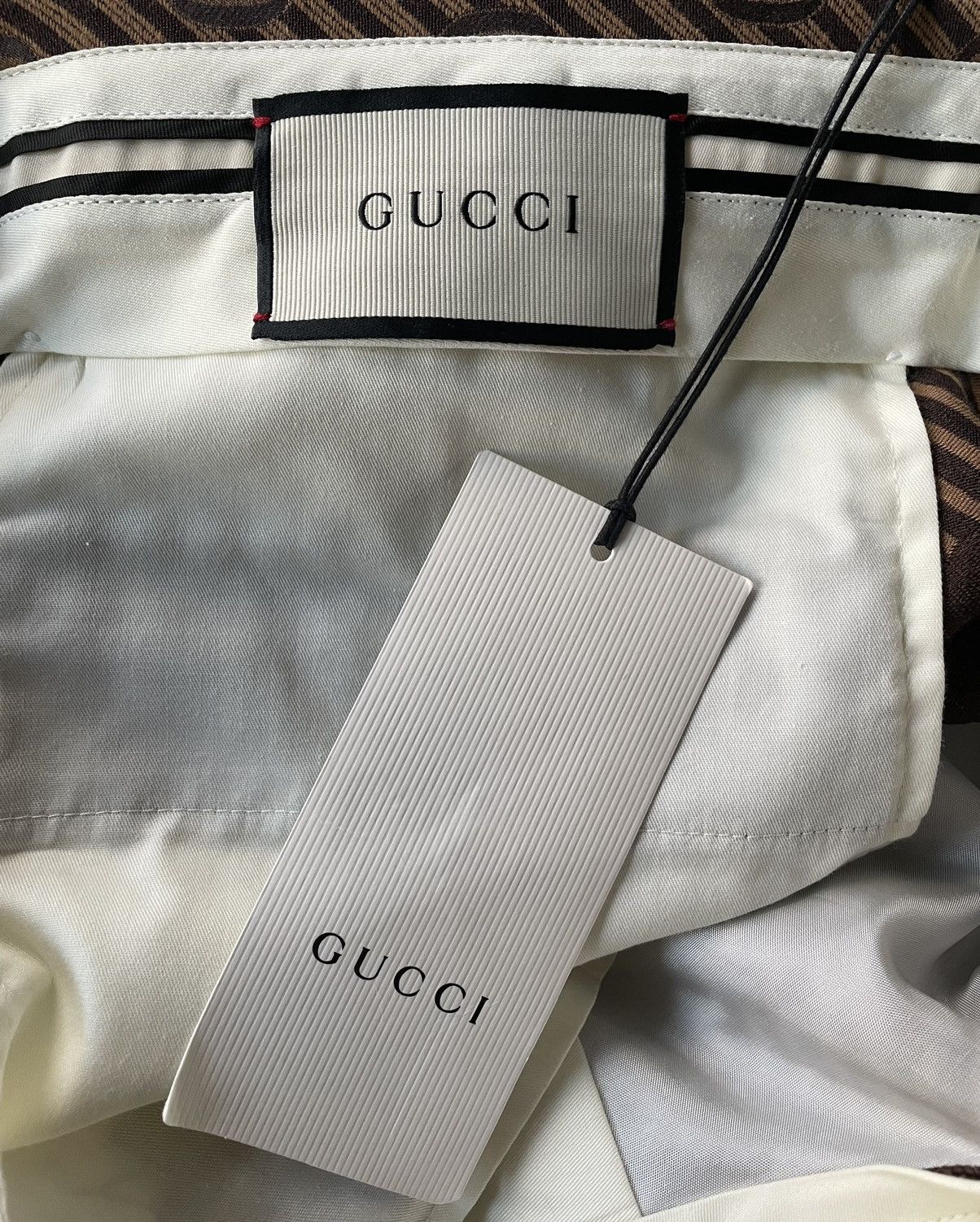 Gucci Rare $3k Super Runway Gucci Diagonal Silk Monogram Pant Size US 32 / EU 48 - 11 Thumbnail
