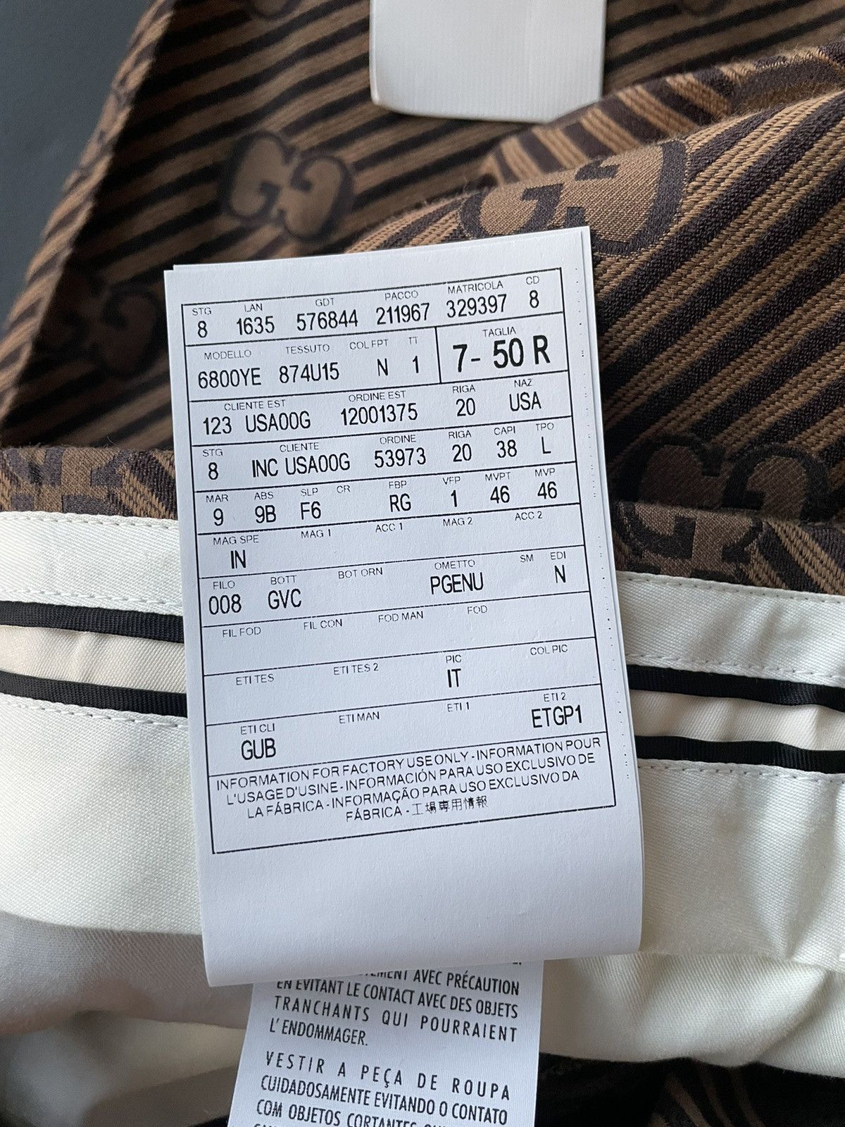 Gucci Rare $3k Super Runway Gucci Diagonal Silk Monogram Pant Size US 32 / EU 48 - 9 Thumbnail