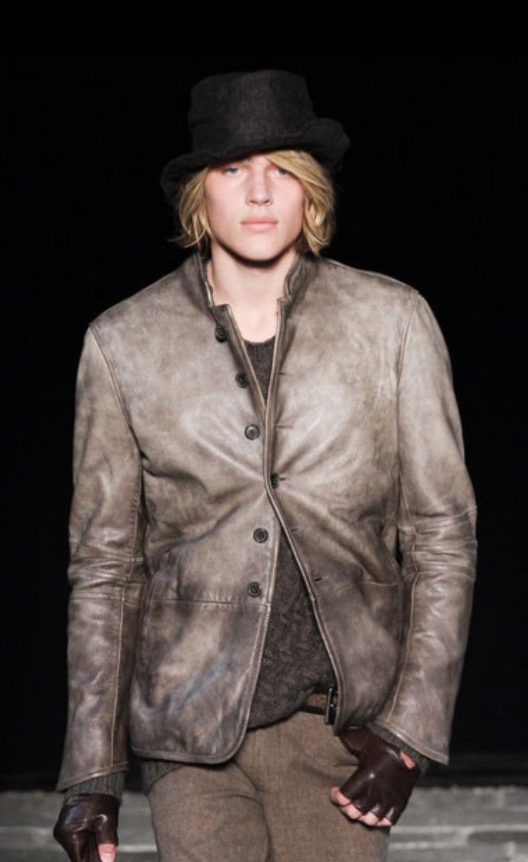 image of John Varvatos Articulated Elbow Jacket. 54 in Grey, Men's (Size Large)