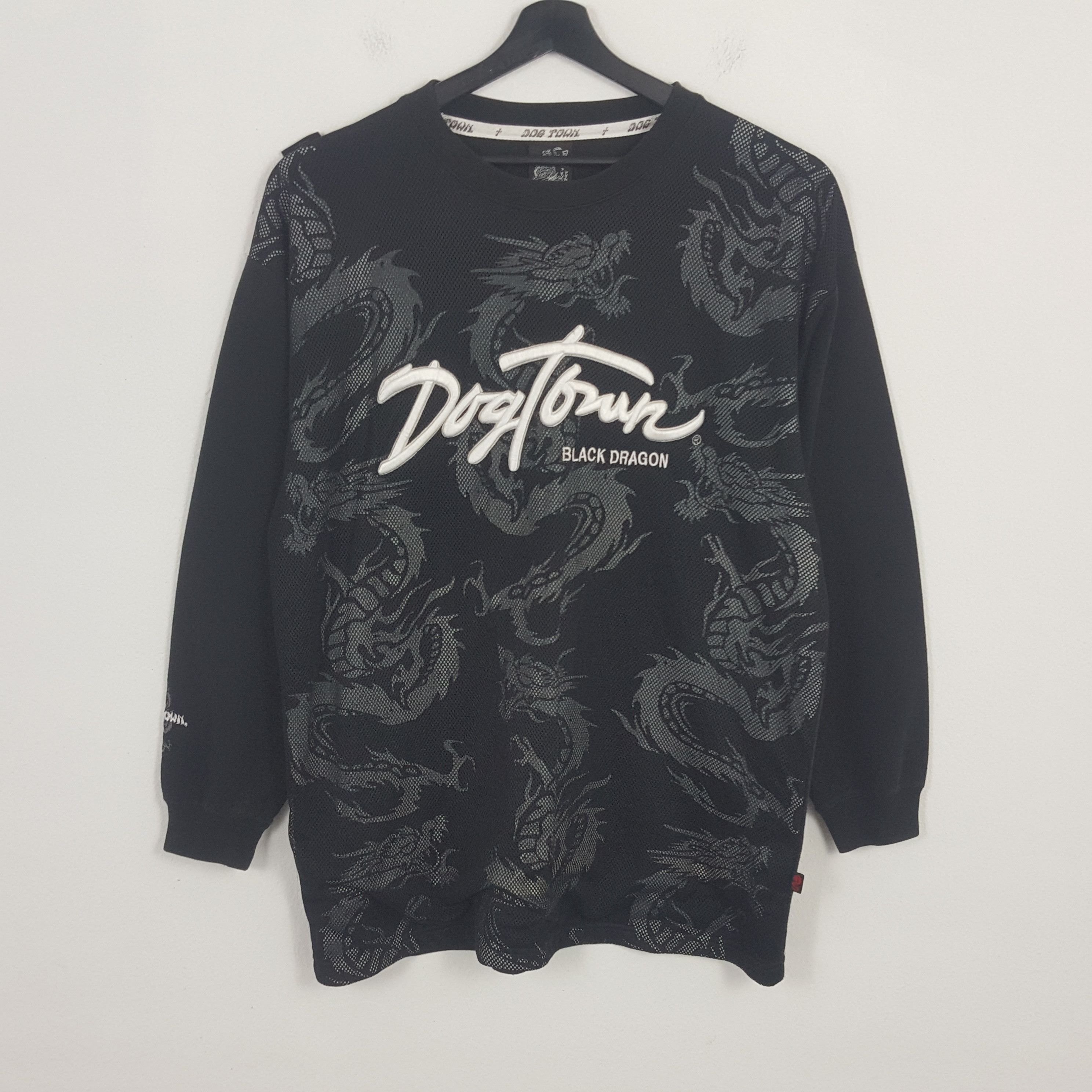 Dogtown × Streetwear DOG TOWN BLACK DRAGON Nice Design T