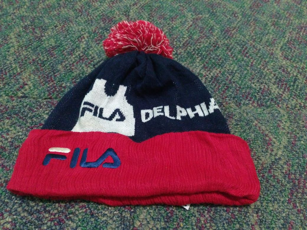 Fila × Vintage Vintage Fila Beanie Hat Cap Hat Size ONE SIZE - 1 Thumbnail