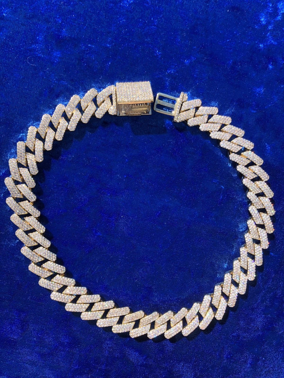 Iced Out 18K Gold Plated Cuban 20MM Diamond Cuban Necklace