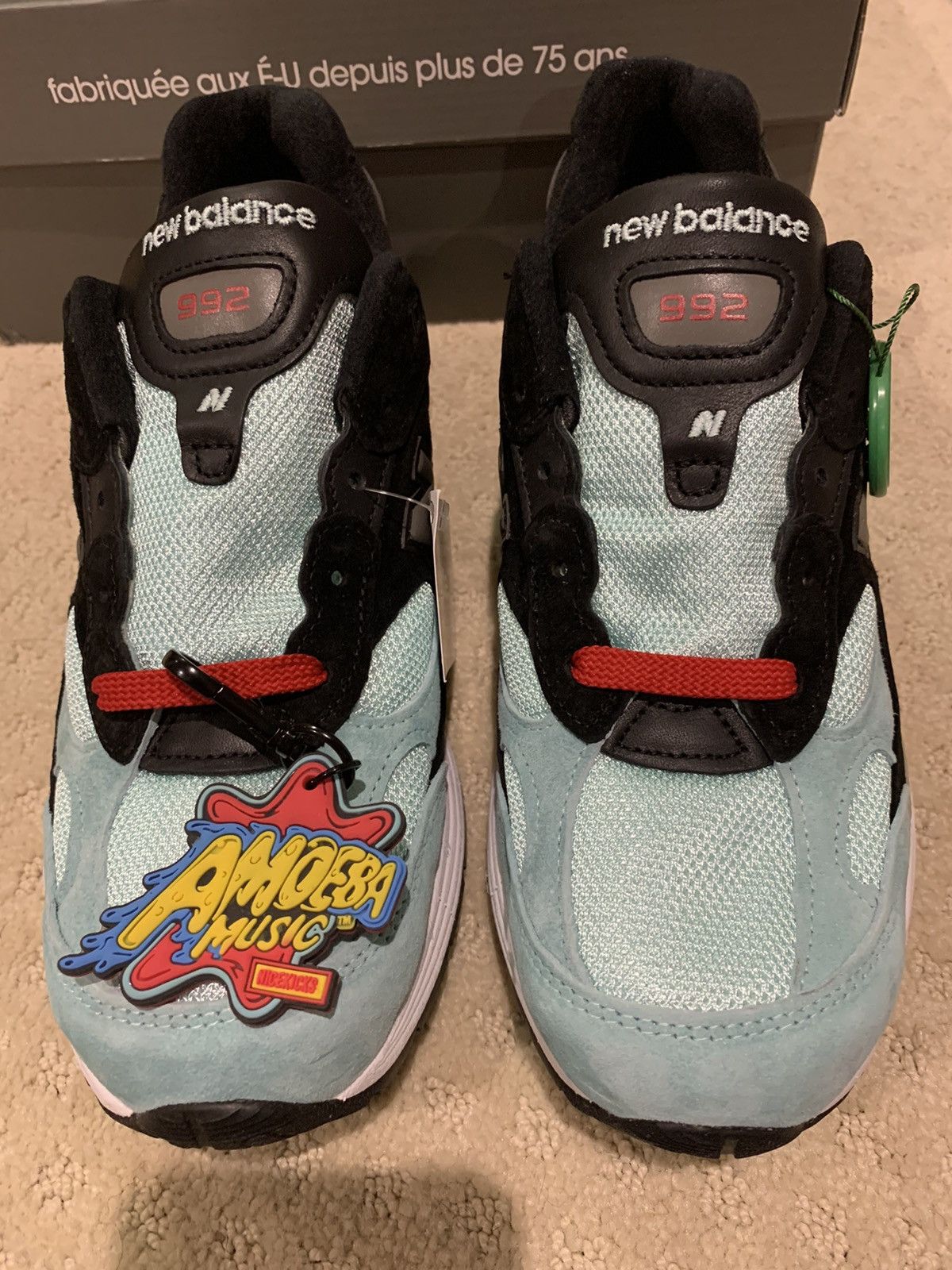 New Balance × Nice Kicks New Balance x Nice Kicks Amoeba Music 992 Teal Black sz 9 US Size US 9 / EU 42 - 4 Thumbnail