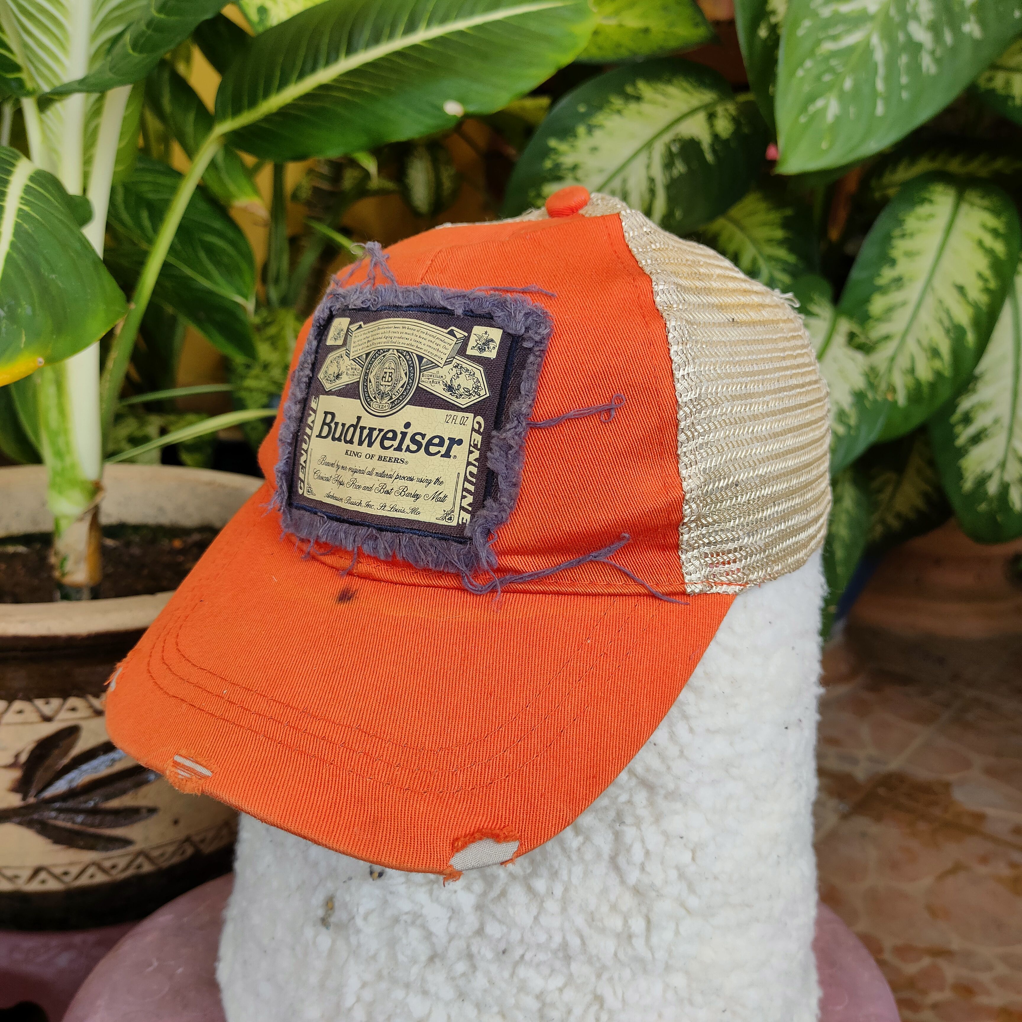Budweiser Vintage BUDWEISER DISTRESSED Trucker CAP Patches Snapback Size ONE SIZE - 1 Thumbnail