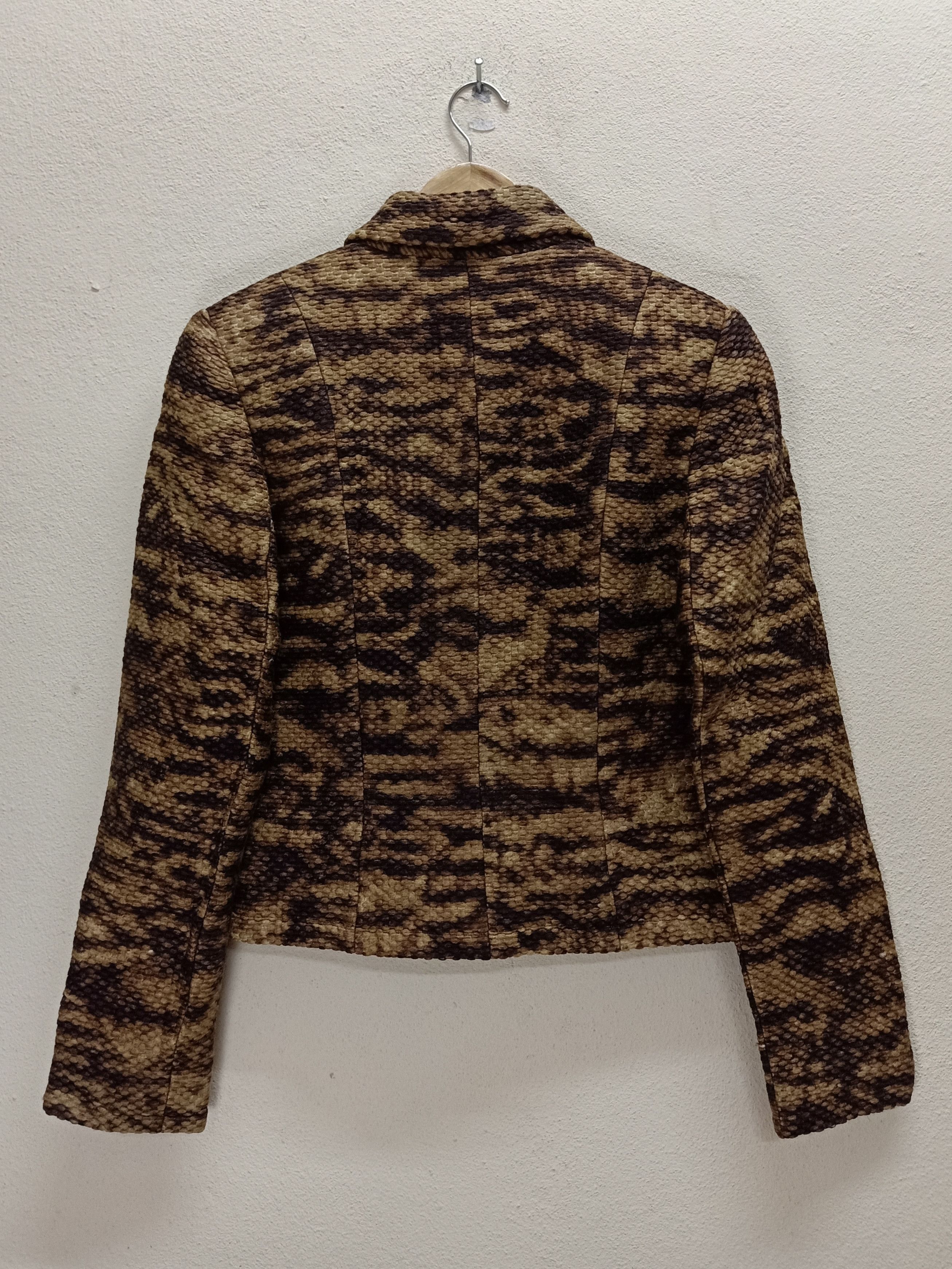Jean-Louis Scherrer JEAN LOUIS SCHERRER Boutique Tiger Stripes Crop Blazer Size S / US 4 / IT 40 - 3 Thumbnail