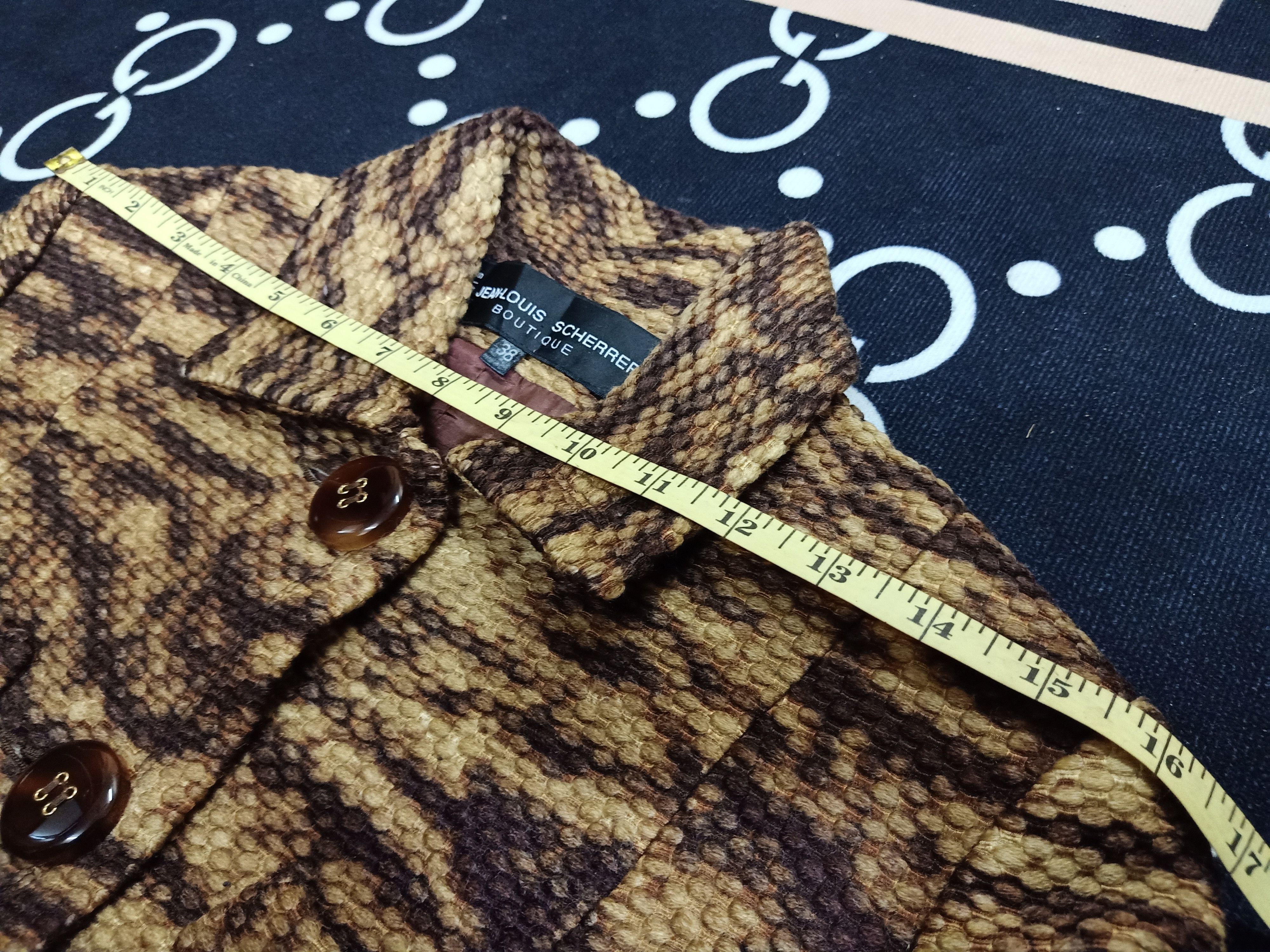 Jean-Louis Scherrer JEAN LOUIS SCHERRER Boutique Tiger Stripes Crop Blazer Size S / US 4 / IT 40 - 10 Thumbnail