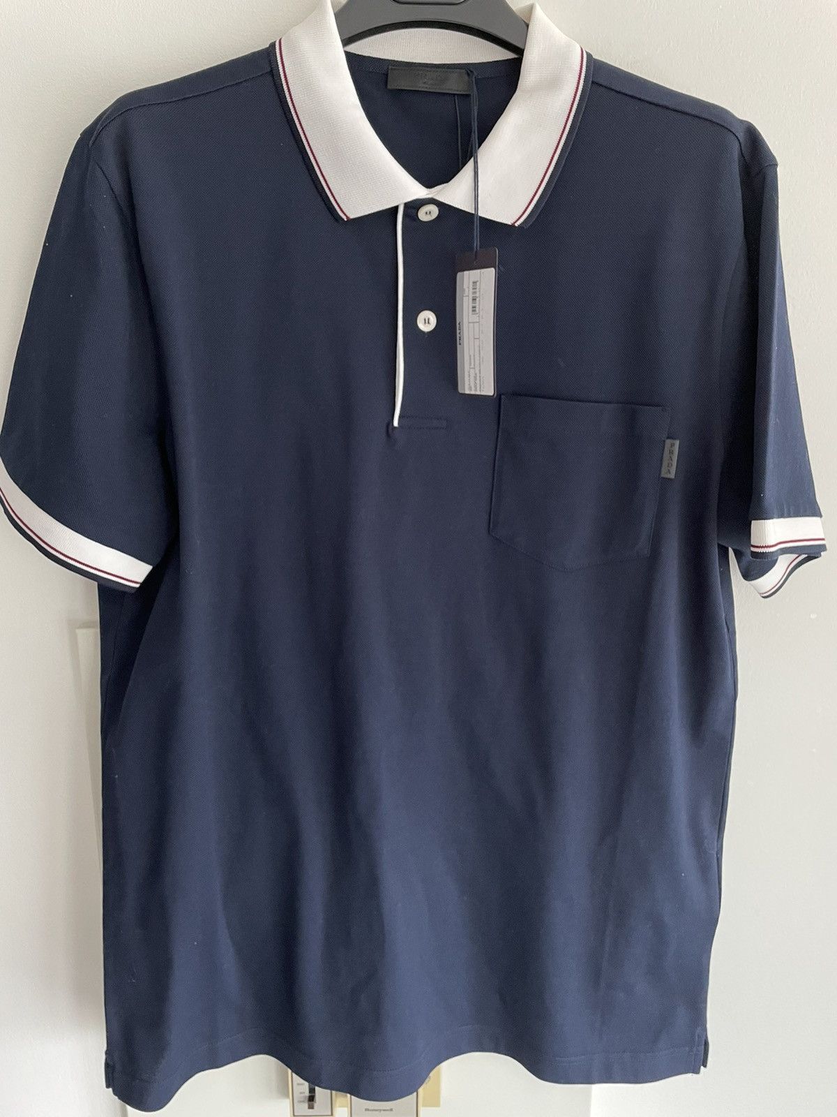 Prada Brand New Classic Iconic Luxury Logo Polo Limited Edition Size US L / EU 52-54 / 3 - 1 Thumbnail