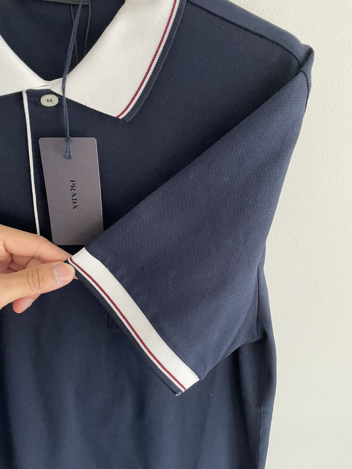 Prada Brand New Classic Iconic Luxury Logo Polo Limited Edition Size US L / EU 52-54 / 3 - 3 Thumbnail