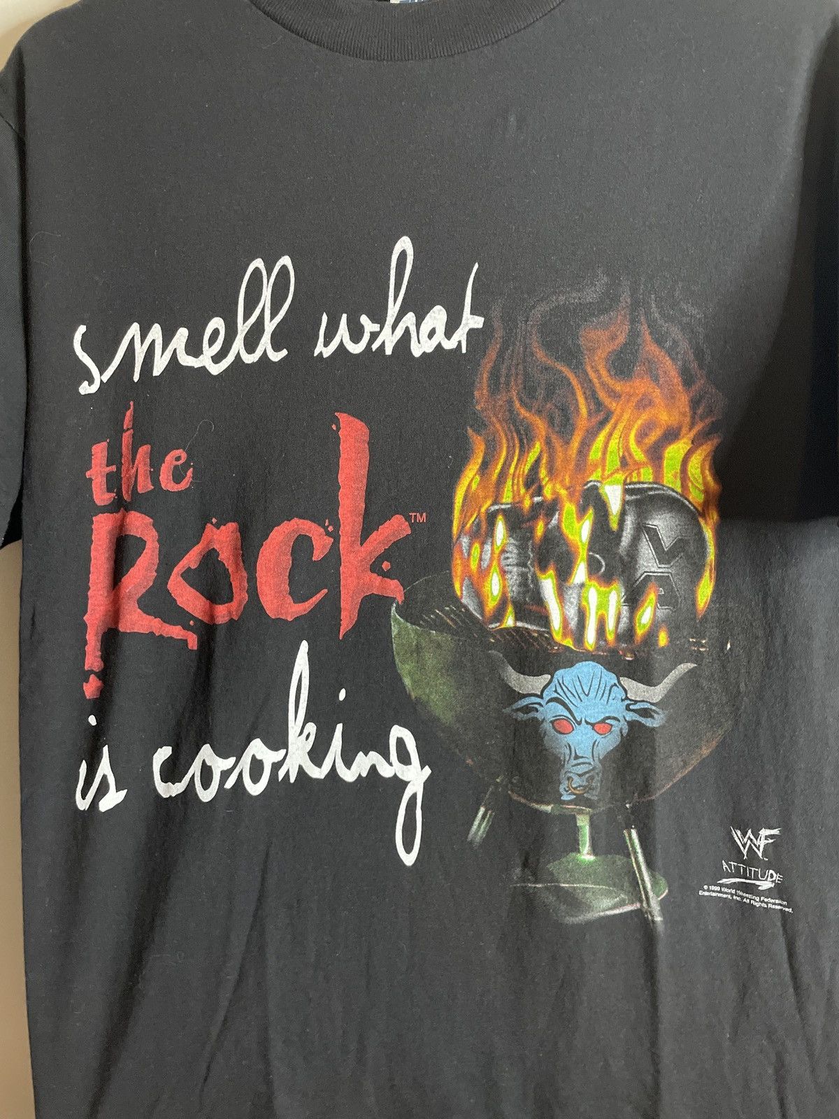 Vintage × WWF Vintage 1999 WWF The Rock T-shirt Size US M / EU 48-50 / 2 - 2 Thumbnail