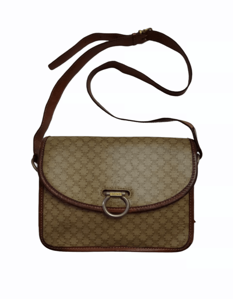 Celine Monogram Sling Bag in Brown, Men's