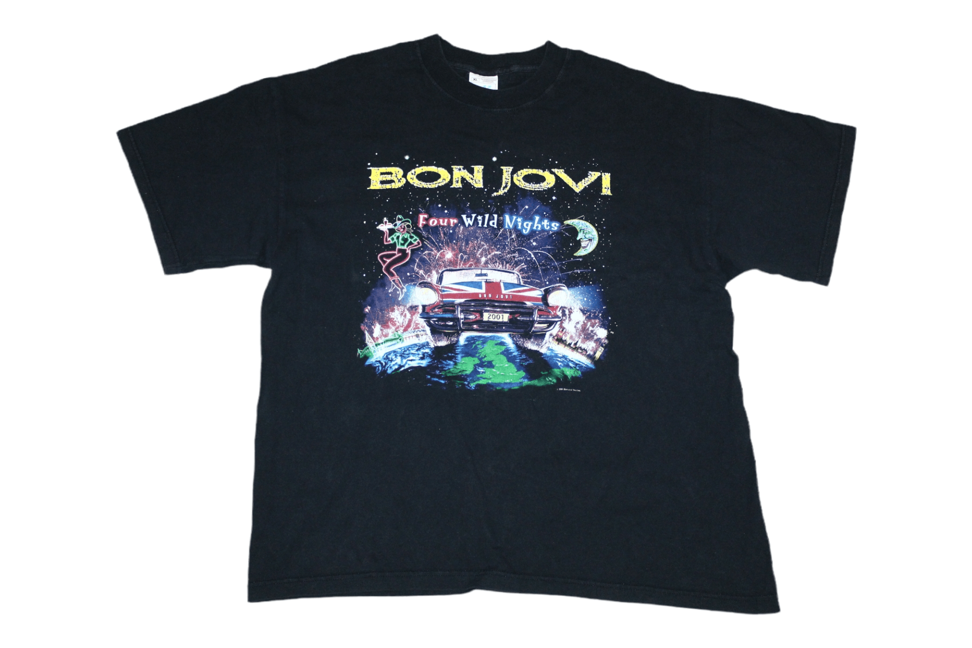 Band Tees 🔥VTG Bon Jovi Four Wild Nights Tour '01 Graphic T-shirt Size US XL / EU 56 / 4 - 1 Thumbnail
