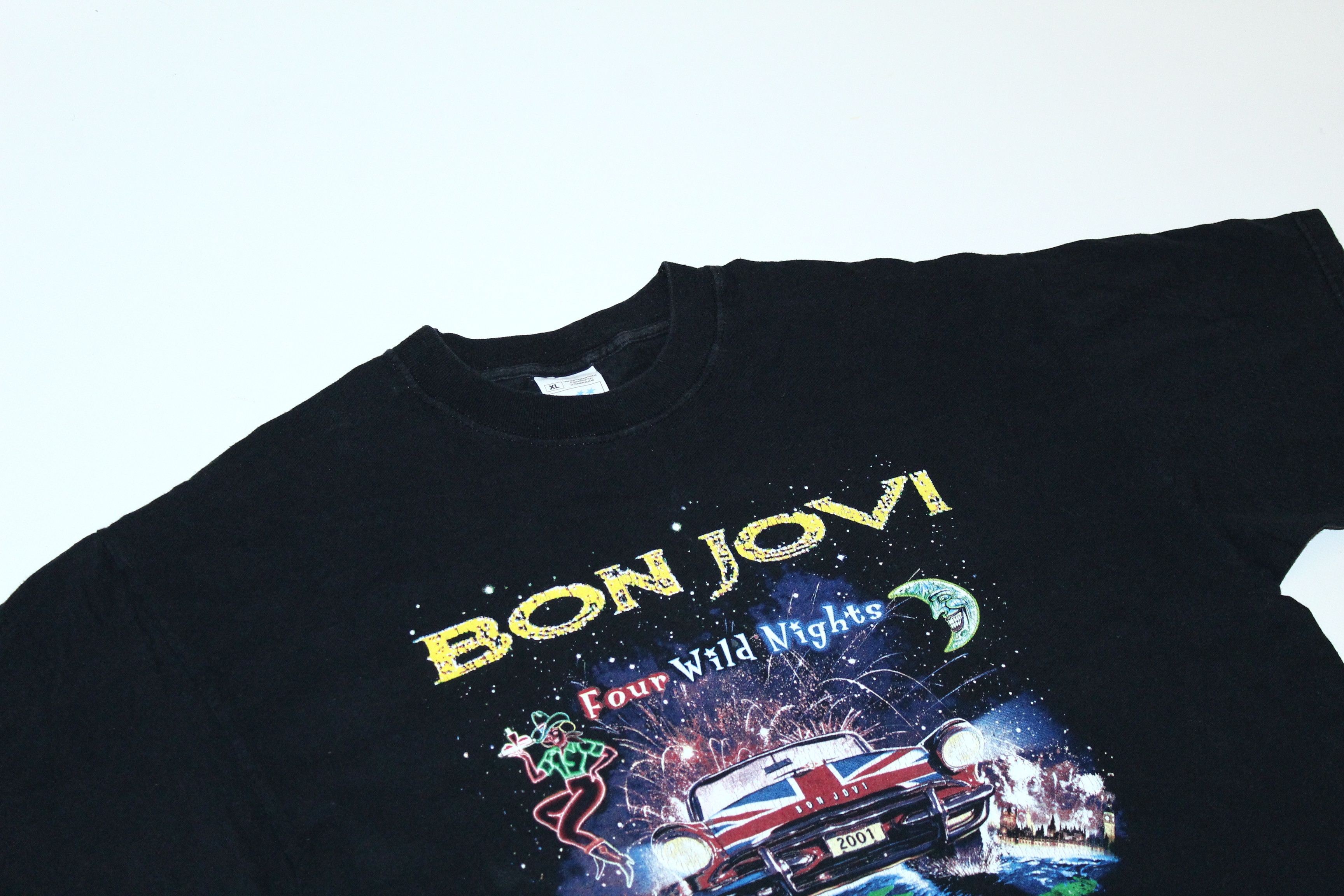 Band Tees 🔥VTG Bon Jovi Four Wild Nights Tour '01 Graphic T-shirt Size US XL / EU 56 / 4 - 3 Thumbnail