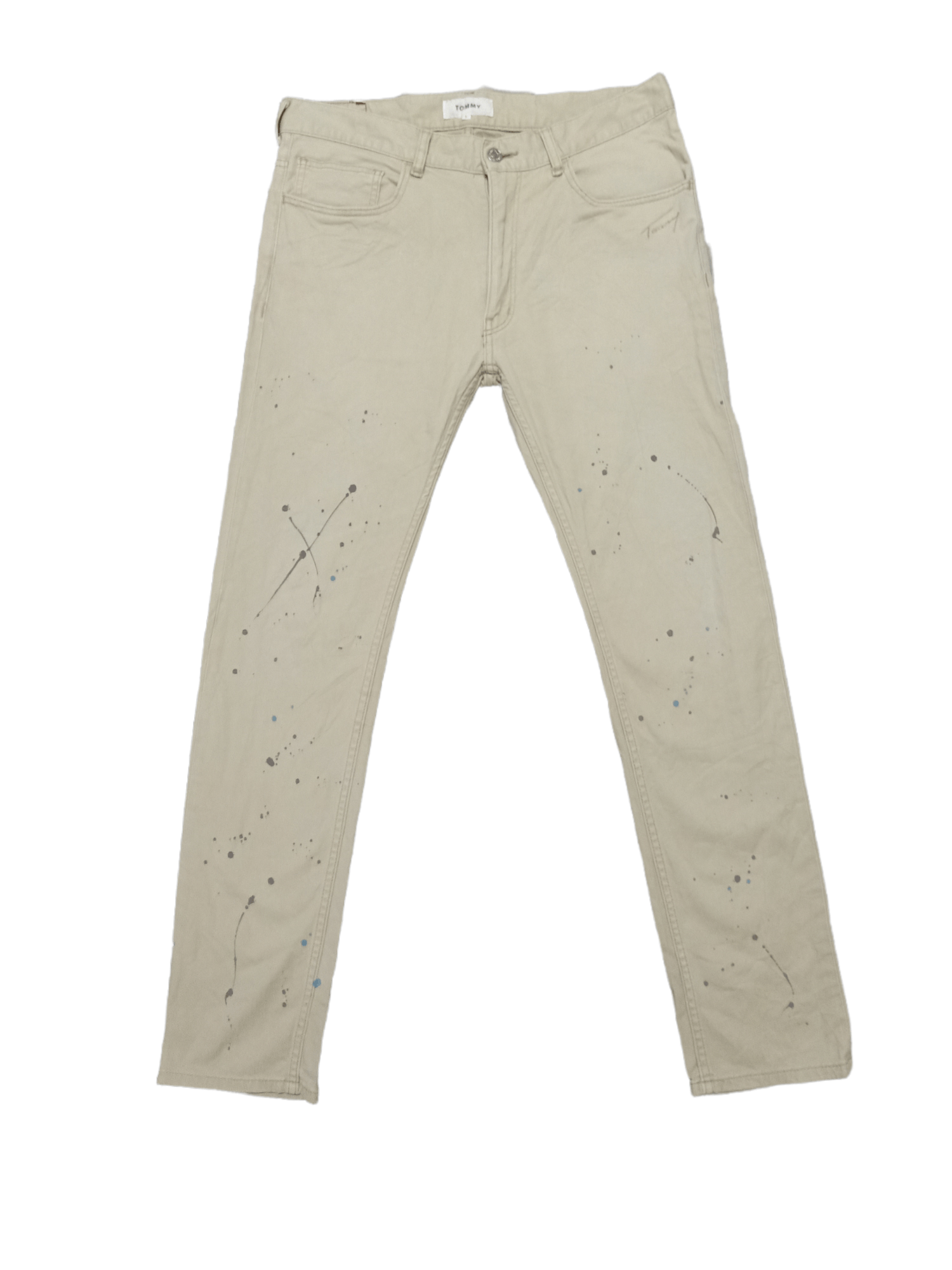 Designer × Tommy Hilfiger Tommy NYC Paint Splatter Designer skinny Khakis Size US 34 / EU 50 - 1 Thumbnail