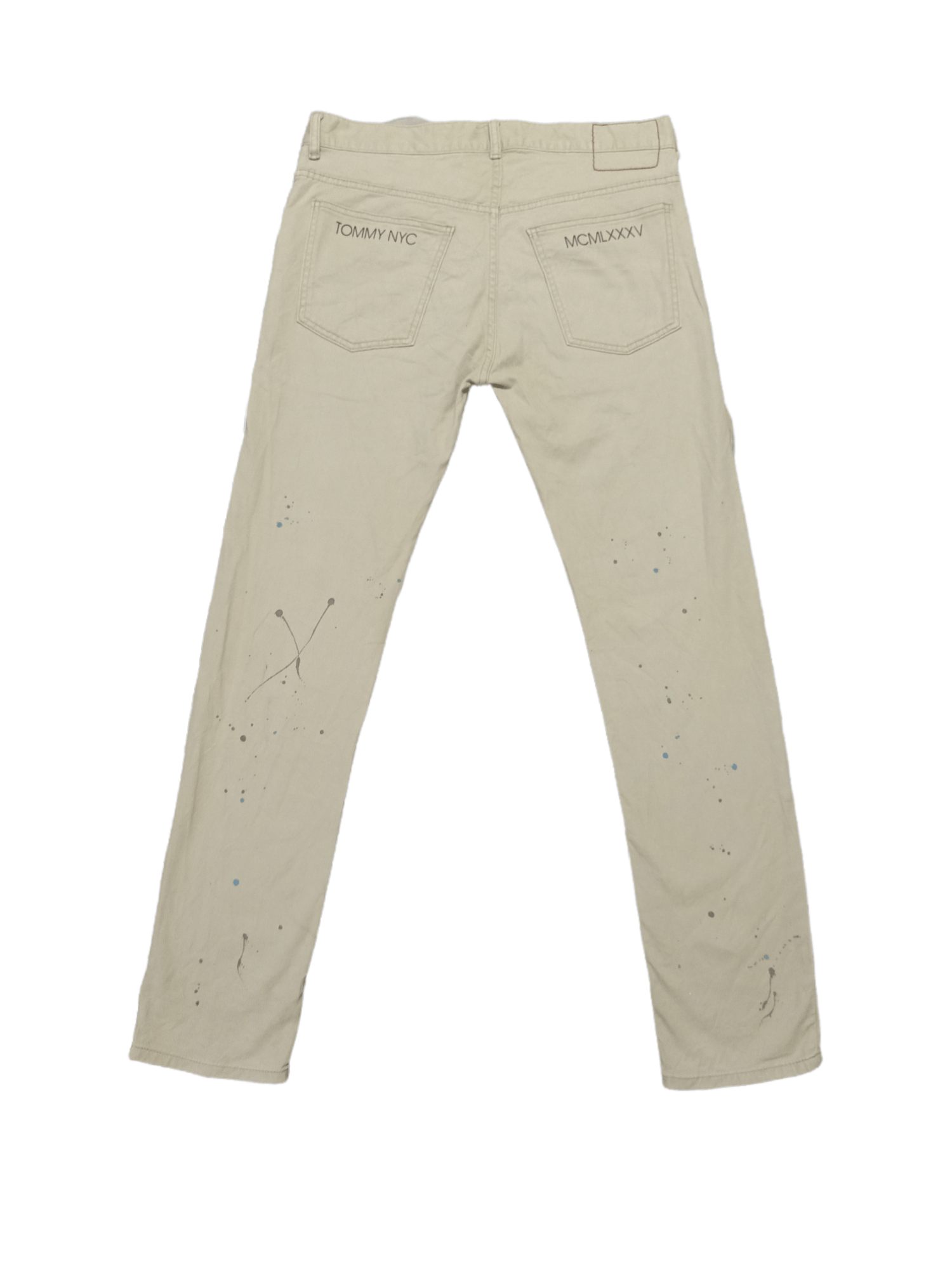 Designer × Tommy Hilfiger Tommy NYC Paint Splatter Designer skinny Khakis Size US 34 / EU 50 - 2 Thumbnail