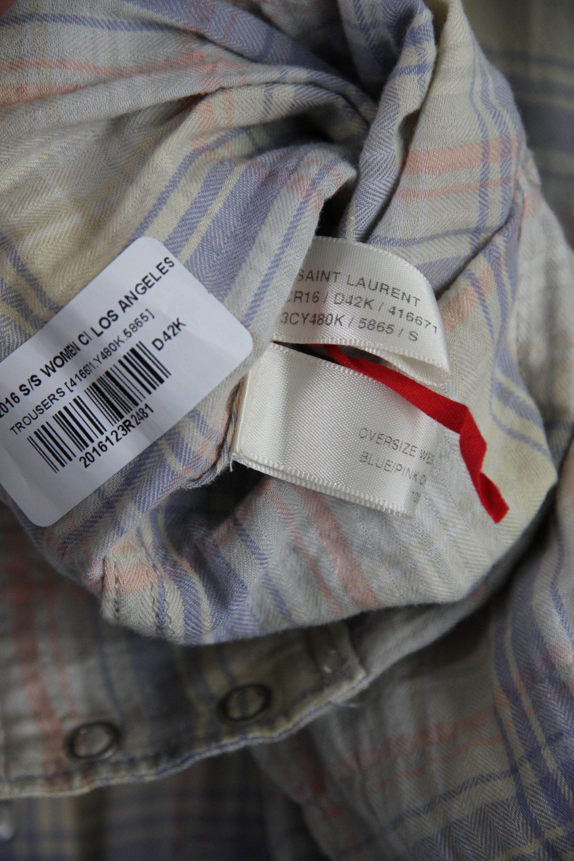 Hedi Slimane × Saint Laurent Paris Saint Laurent Plaid Flannel SS16 Surf Sound Prototype 1 of 1 Size US XL / EU 56 / 4 - 11 Thumbnail