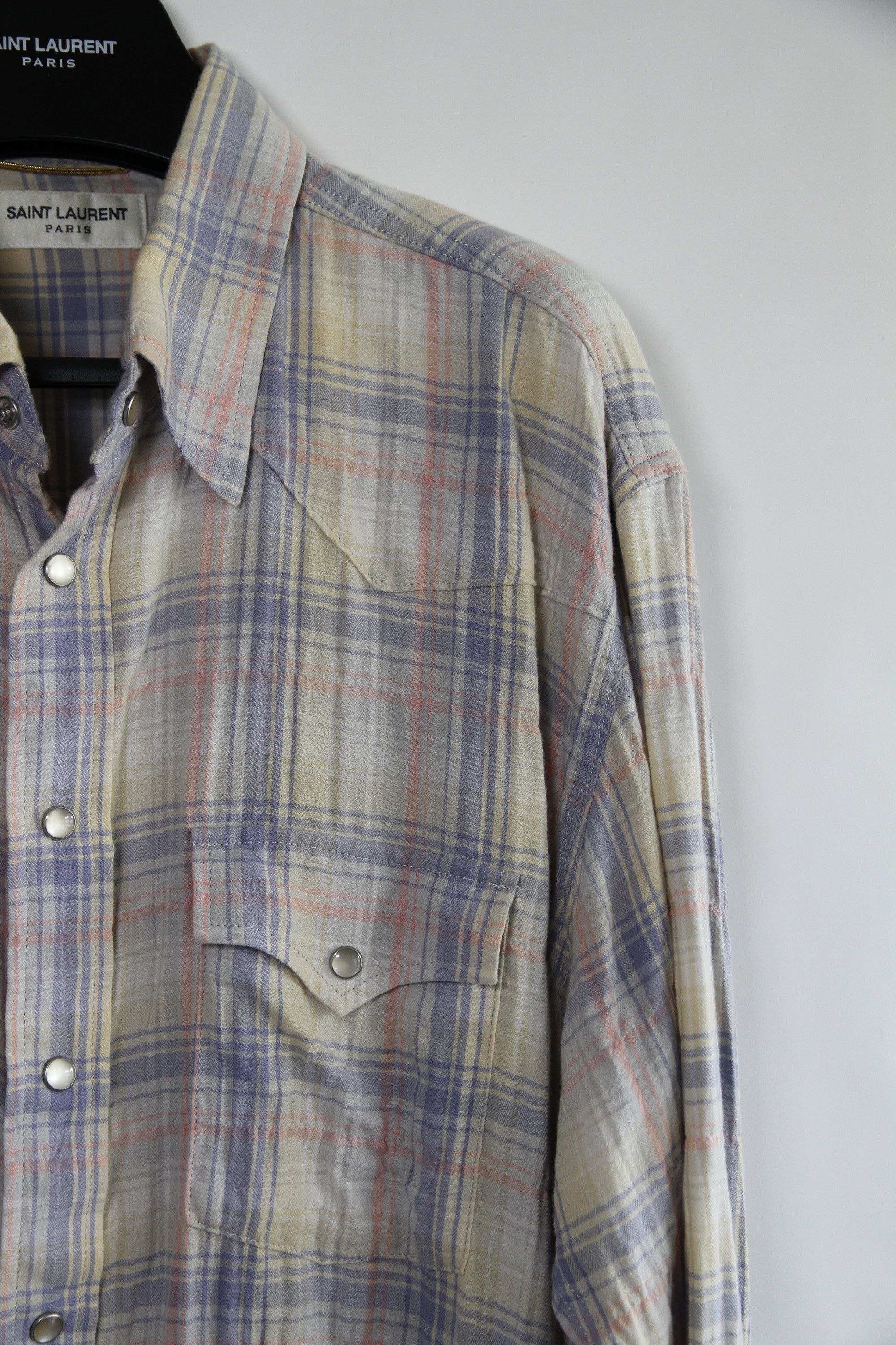 Hedi Slimane × Saint Laurent Paris Saint Laurent Plaid Flannel SS16 Surf Sound Prototype 1 of 1 Size US XL / EU 56 / 4 - 2 Thumbnail