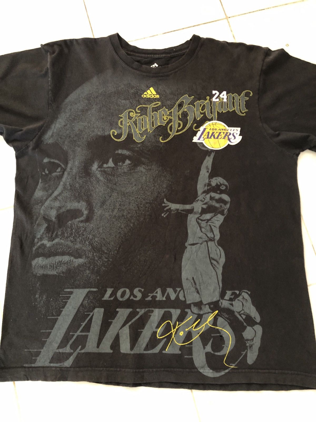 NBA Kobe Bryant Los Angeles LAKERS Fullprint x Adidas Size US L / EU 52-54 / 3 - 3 Thumbnail